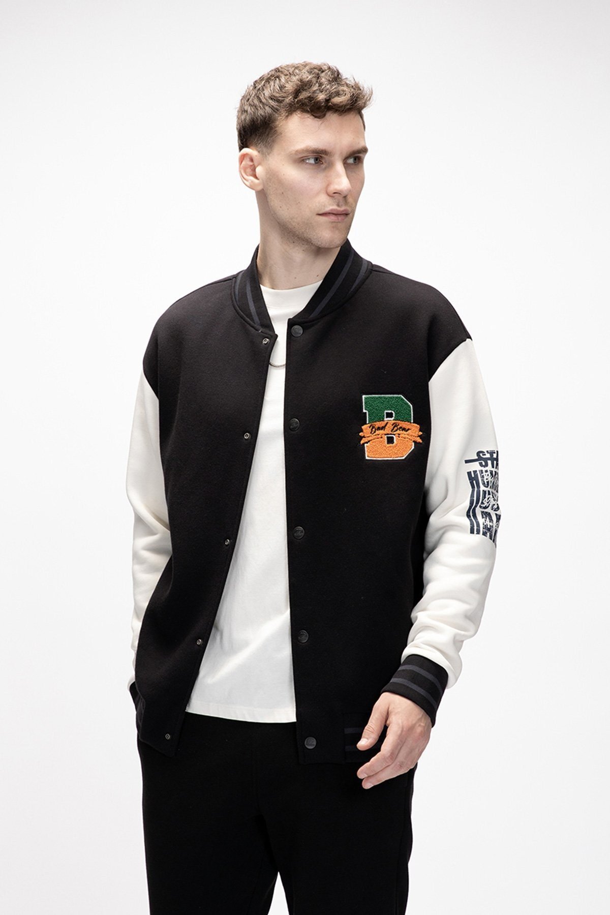BAD BEAR ERKEK POLAR ELEVEN COLLAGE JACKET 25.02.15.007