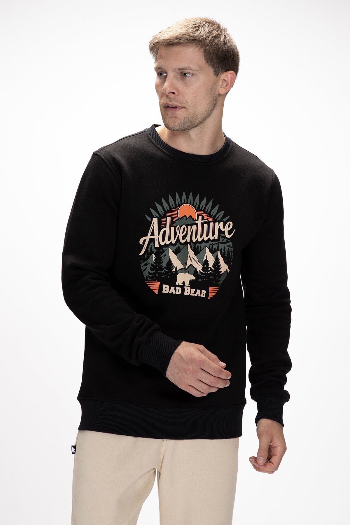 BAD BEAR ERKEK SWEATSHIRT ADVENTURE CREWNECK 25.02.12.015