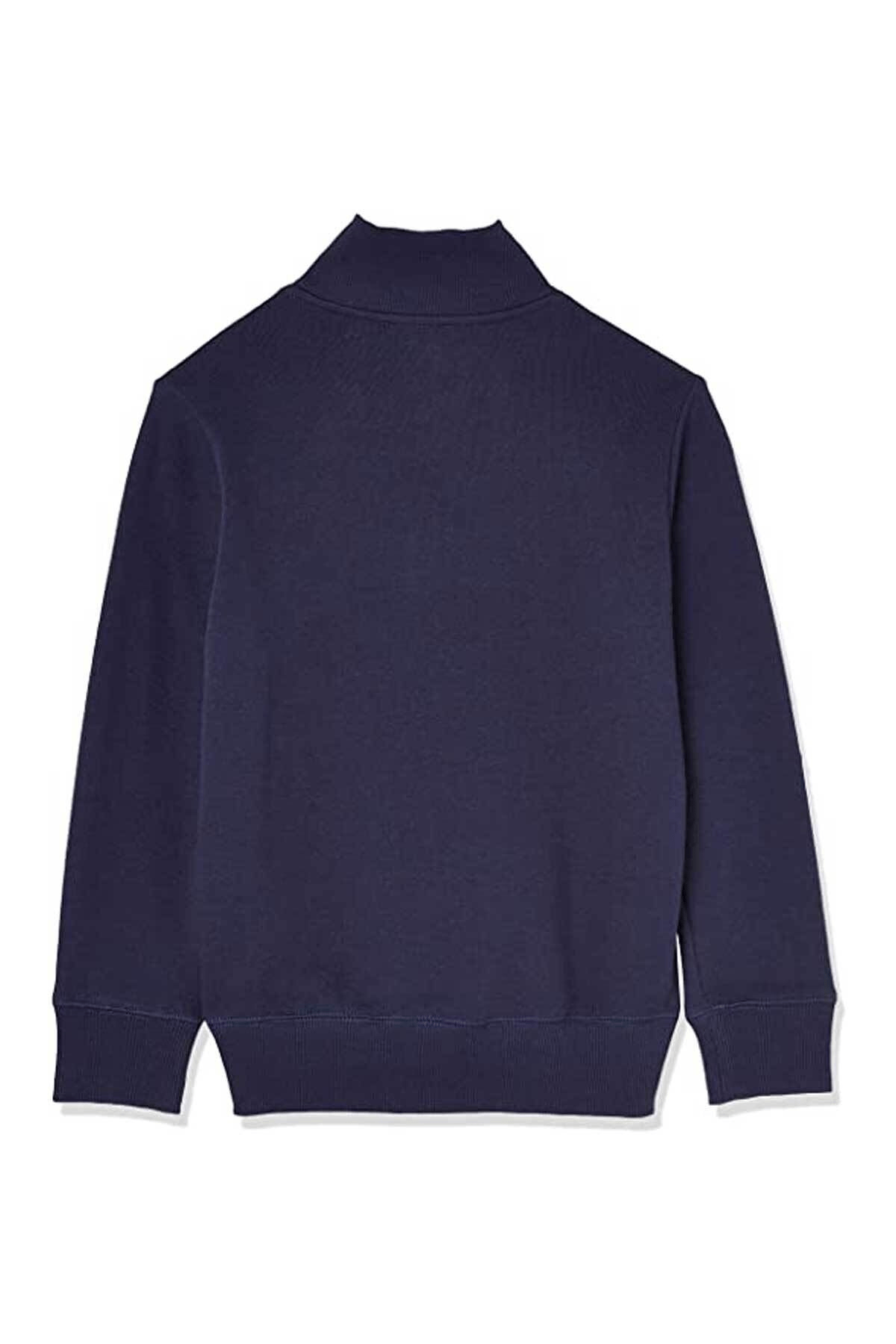 BENETTON ERKEK ÇOCUK E SMU UK_BENETTON YAZILI FERMUARLI SWEATSHİRT 222A3J68C502D