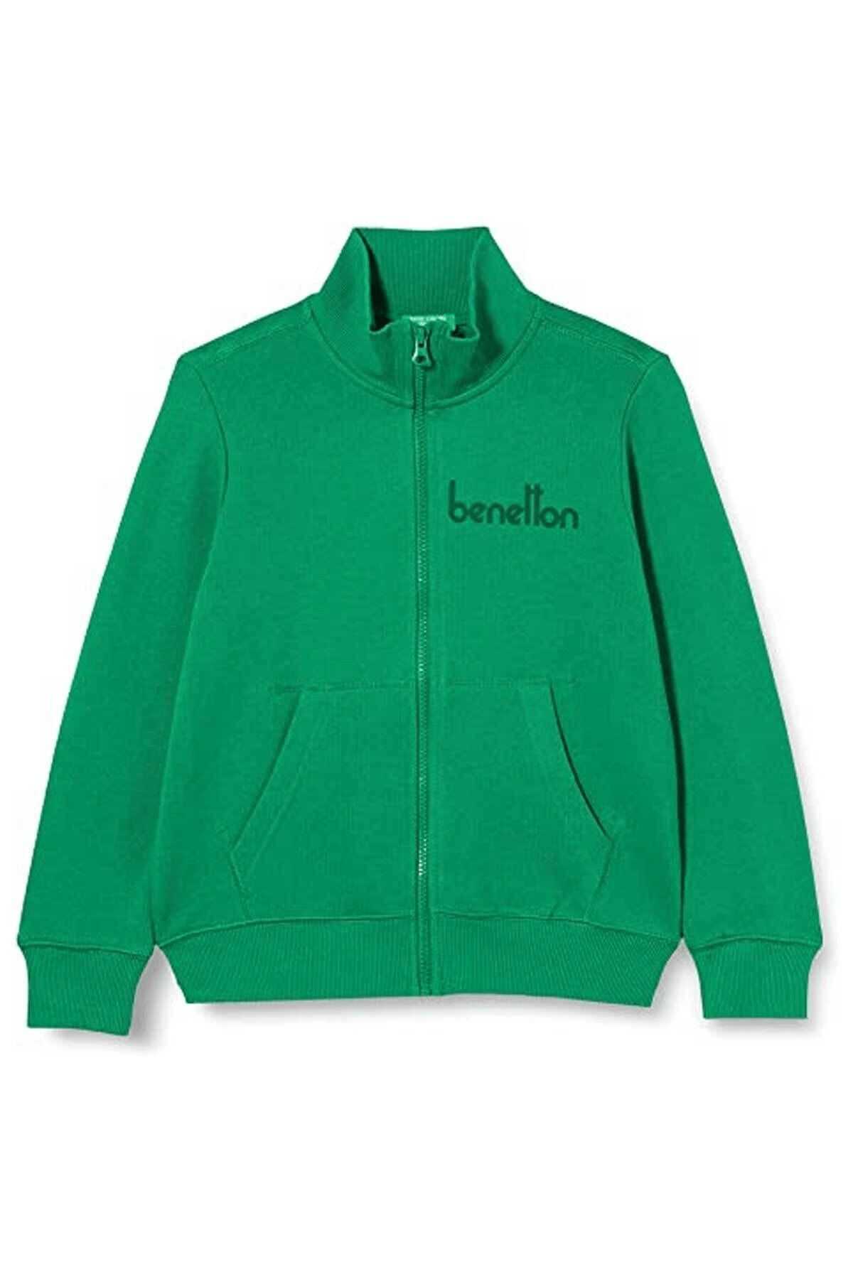 BENETTON ERKEK ÇOCUK E SMU UK_BENETTON YAZILI FERMUARLI SWEATSHİRT 222A3J68C502D