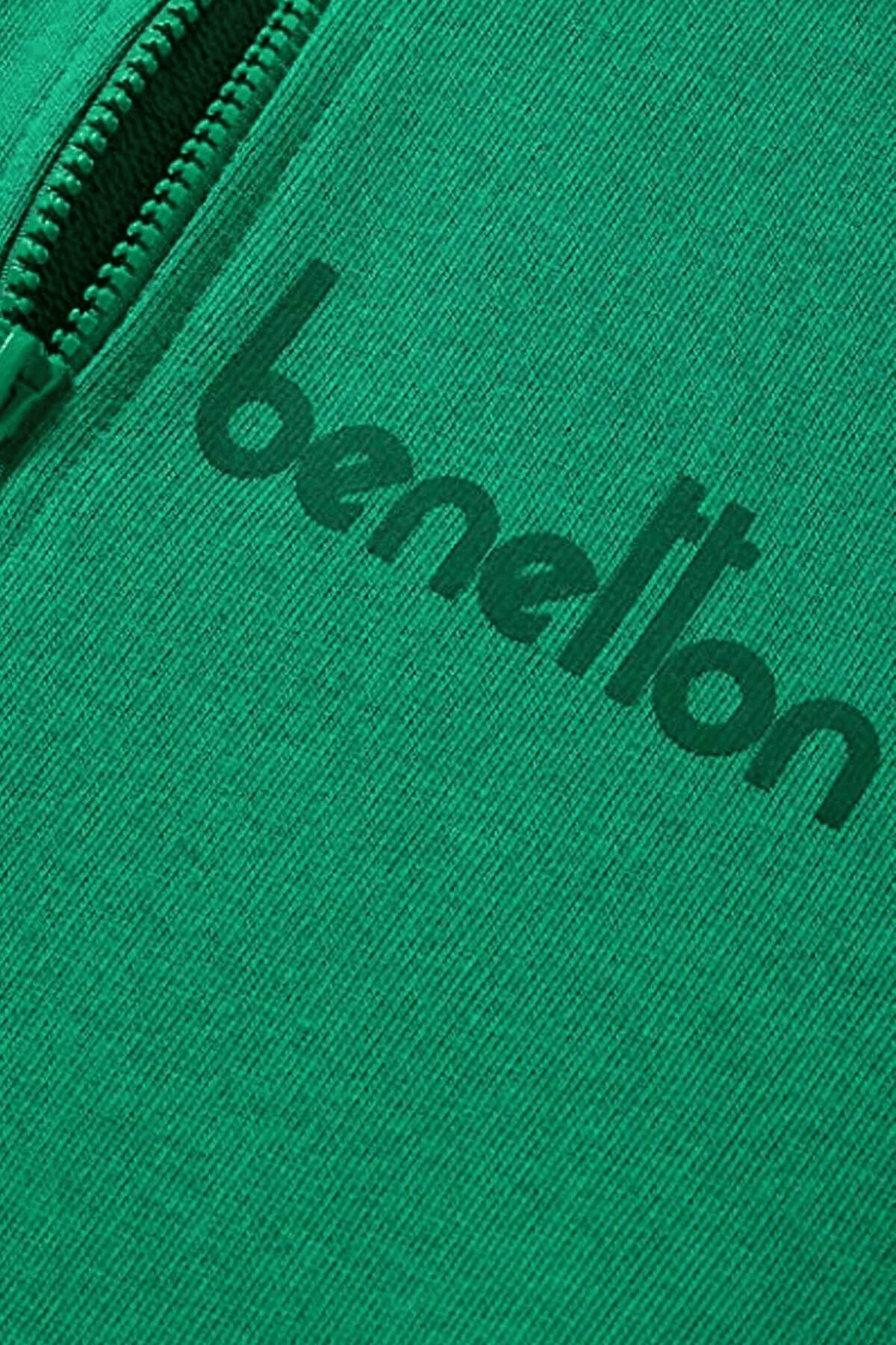 BENETTON ERKEK ÇOCUK E SMU UK_BENETTON YAZILI FERMUARLI SWEATSHİRT 222A3J68C502D