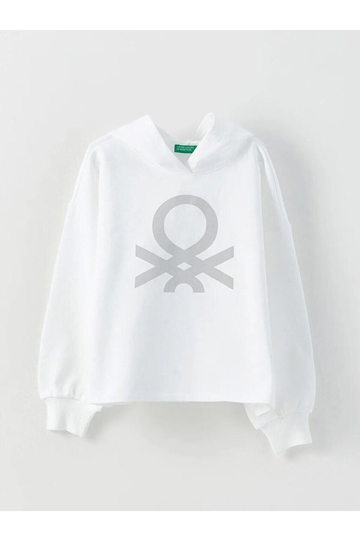 BENETTON KIZ ÇOCUK K SMU UK_BENETTON LOGOLU KAPŞONLU SWEATSHİRT 222A3J68C202K