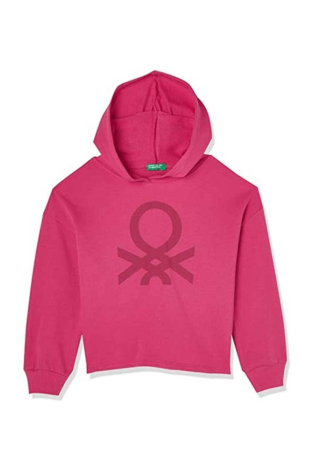 BENETTON KIZ ÇOCUK K SMU UK_BENETTON LOGOLU KAPŞONLU SWEATSHİRT 222A3J68C202K