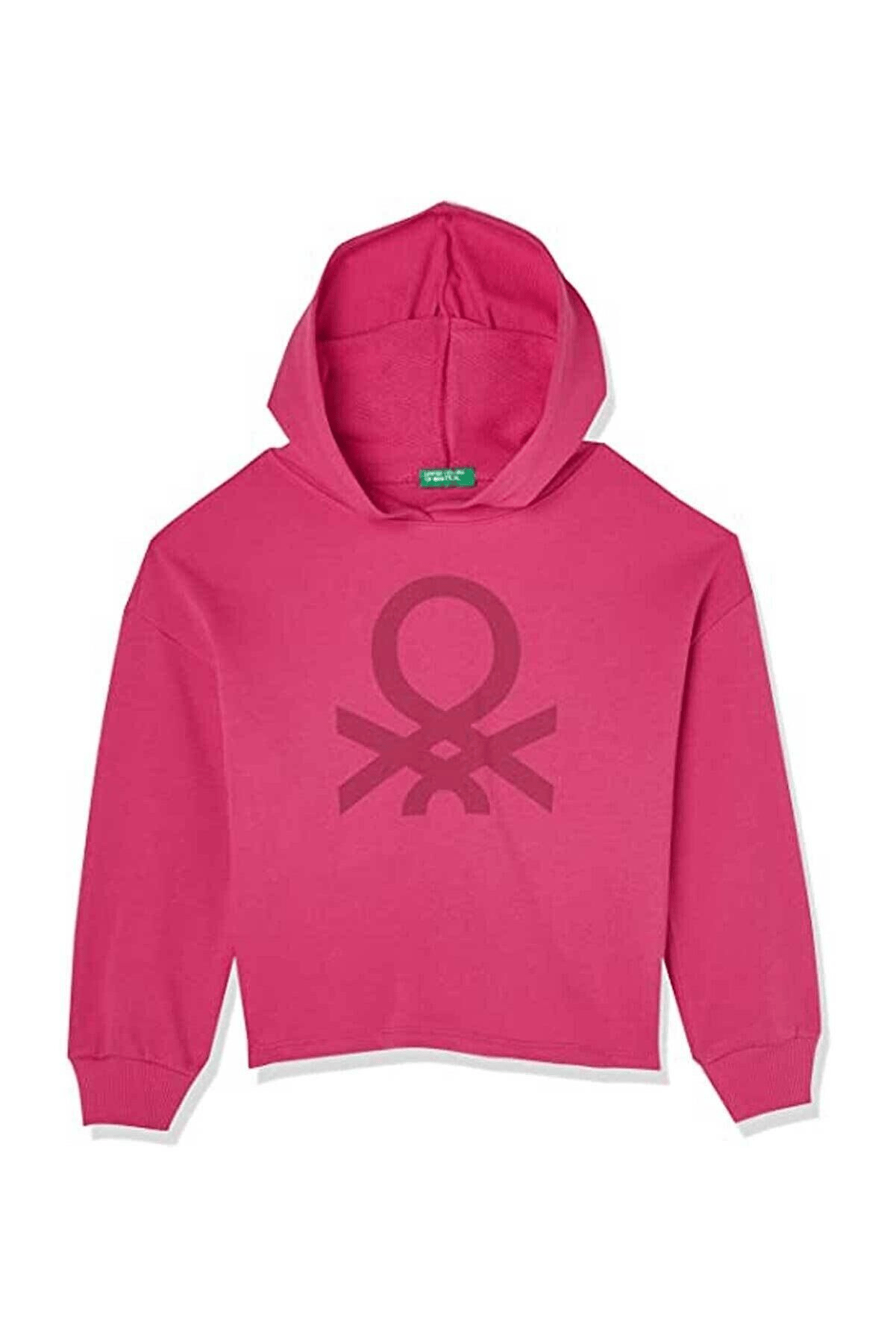 BENETTON KIZ ÇOCUK K SMU UK_BENETTON LOGOLU KAPŞONLU SWEATSHİRT 222A3J68C202K