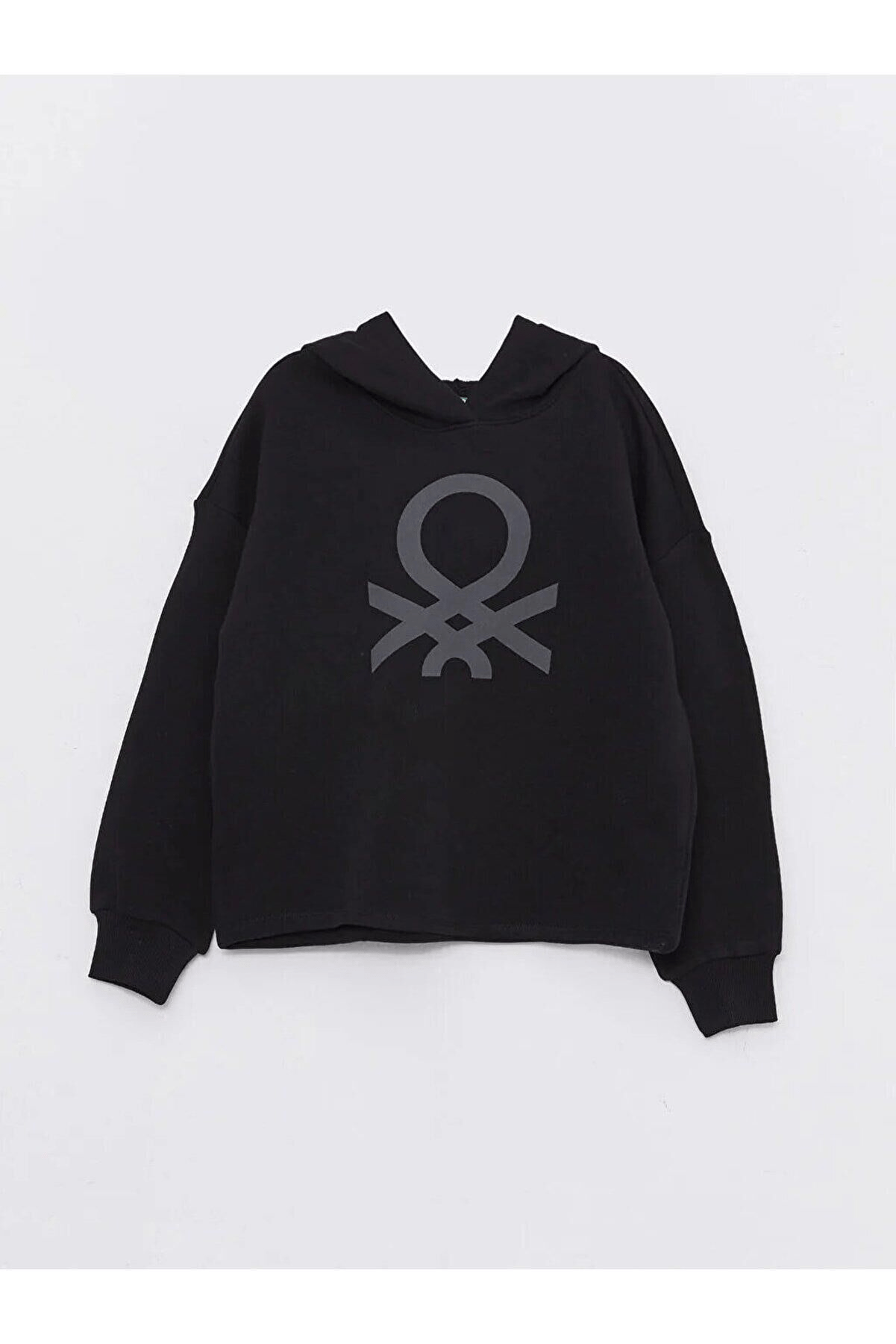 BENETTON KIZ ÇOCUK K SMU UK_BENETTON LOGOLU KAPŞONLU SWEATSHİRT 222A3J68C202K
