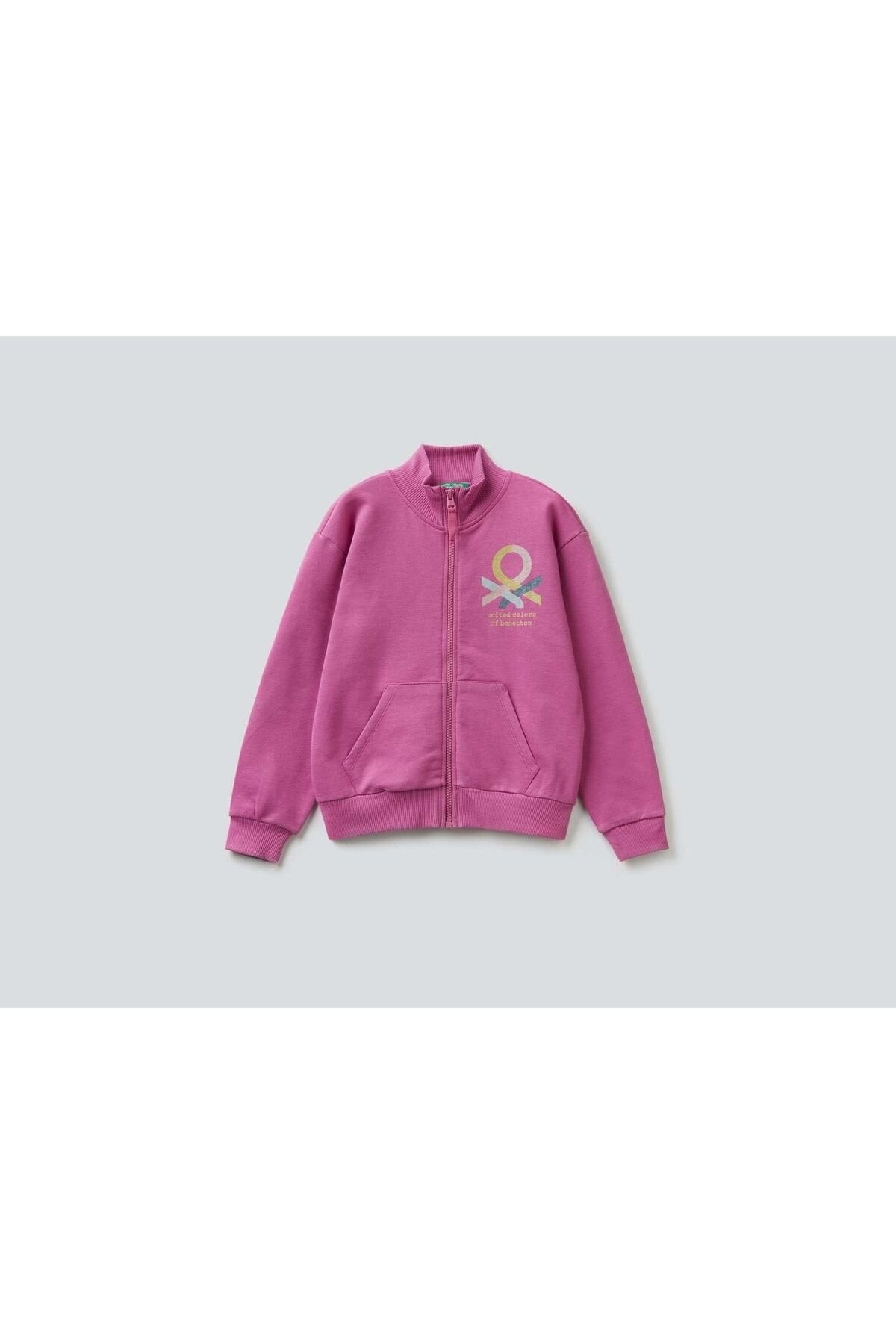 BENETTON KIZ ÇOCUK KJ B UK FRM FLP_BENETTON BASKILI SWEAT-SHİRT 222A3J68C500Q