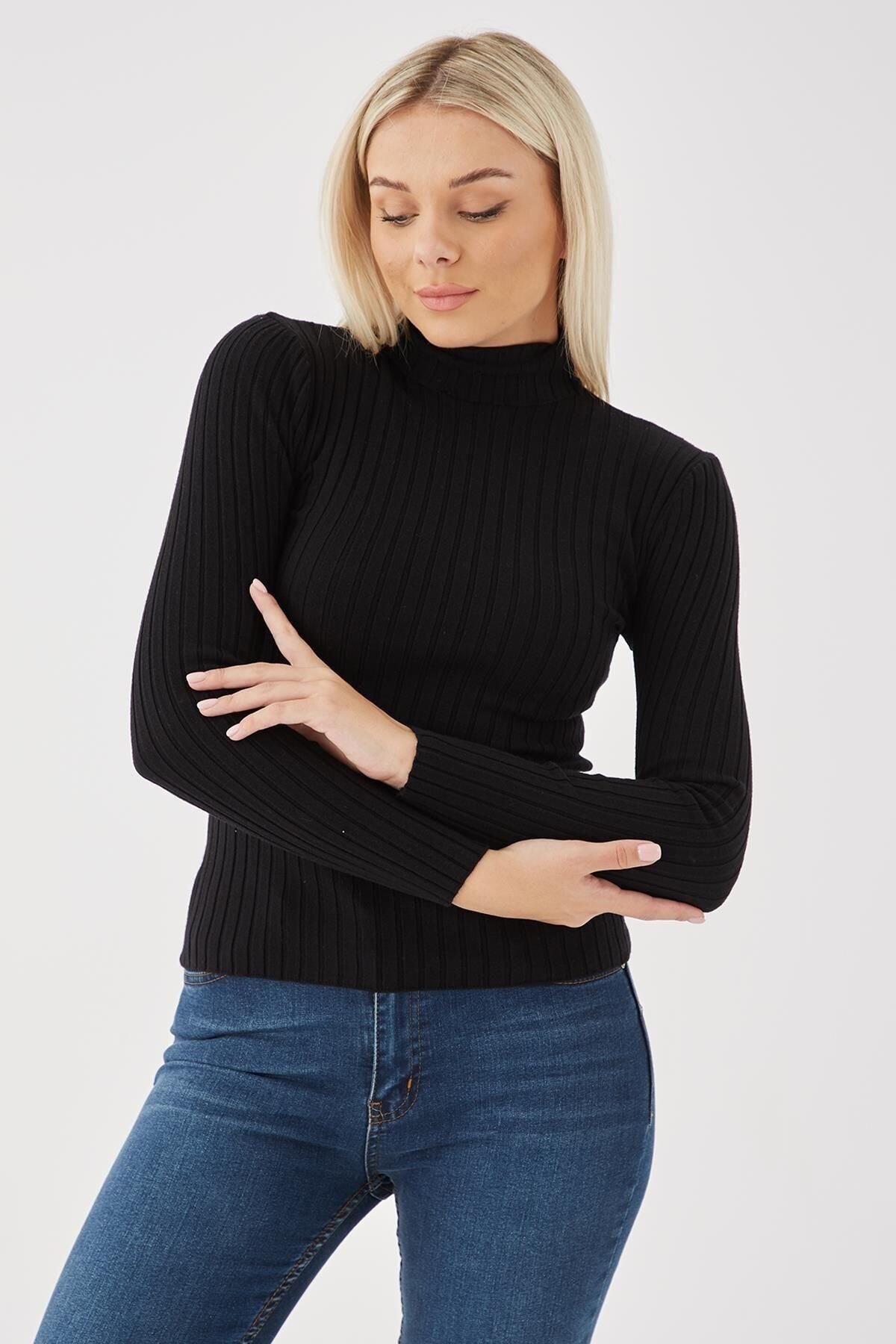 FASHION FRIENDS KADIN BALIKÇI YAKA BLUZ 23K0299K1