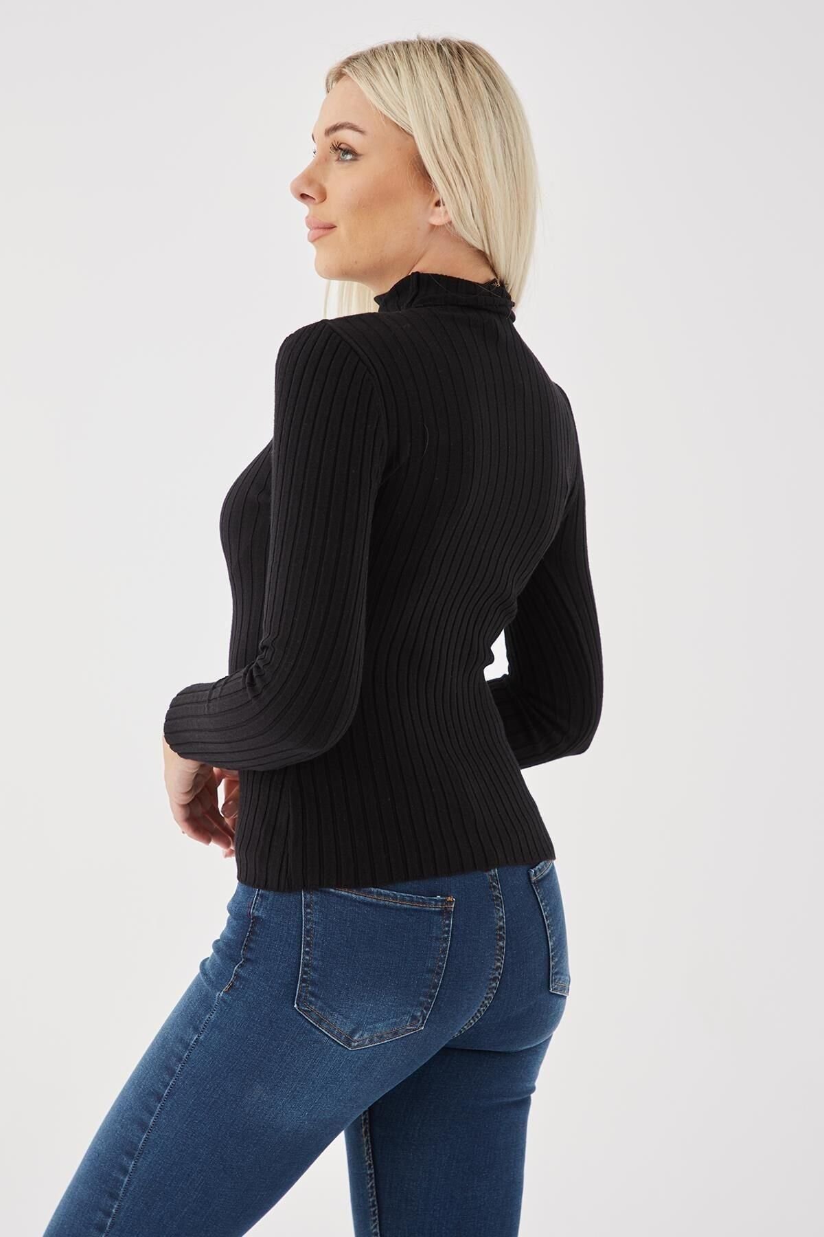 FASHION FRIENDS KADIN BALIKÇI YAKA BLUZ 23K0299K1
