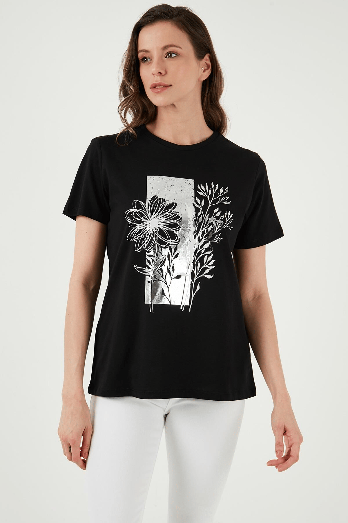 FASHION FRIENDS KADIN BASKILI T-SHİRT 24Y0714K1