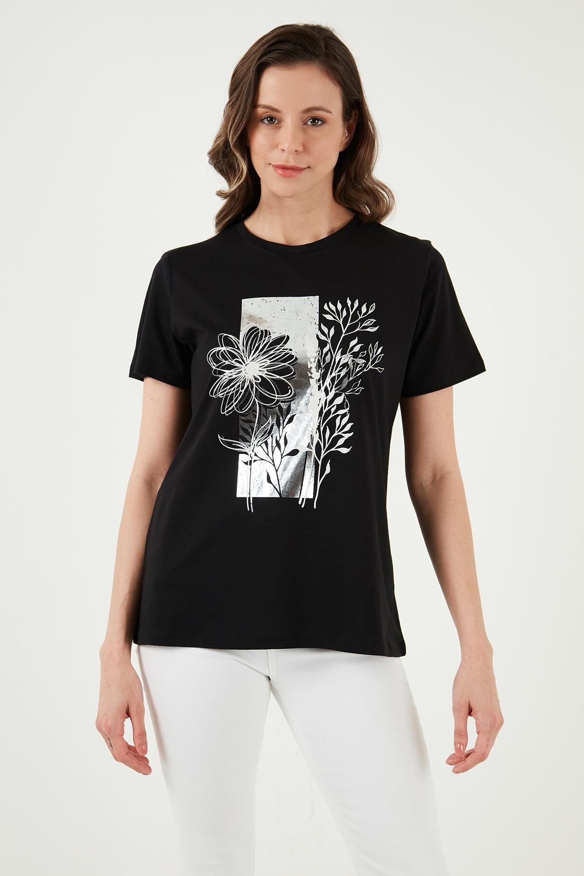 FASHION FRIENDS KADIN BASKILI T-SHİRT 24Y0714K1