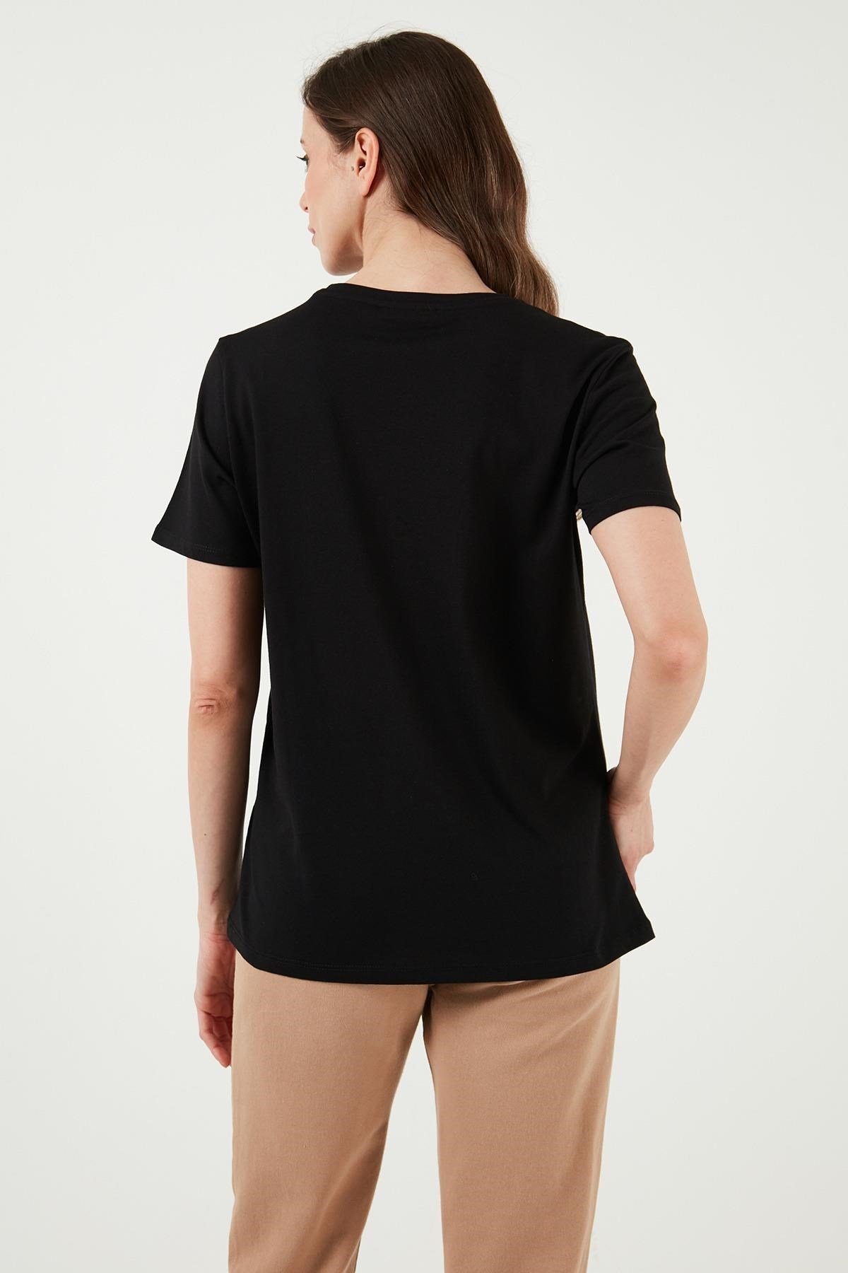 FASHION FRIENDS KADIN BASKILI T-SHİRT 24Y0723K1