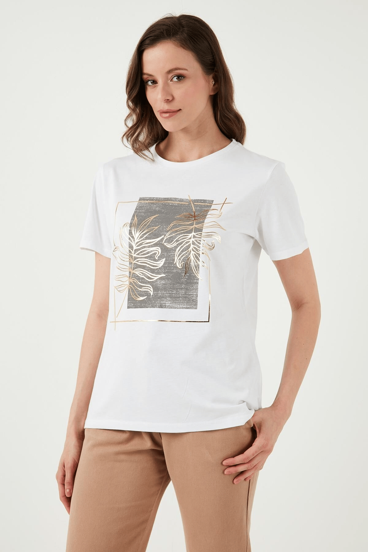 FASHION FRIENDS KADIN BASKILI T-SHİRT 24Y0723K1