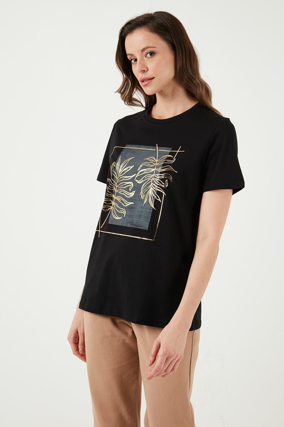 FASHION FRIENDS KADIN BASKILI T-SHİRT 24Y0723K1