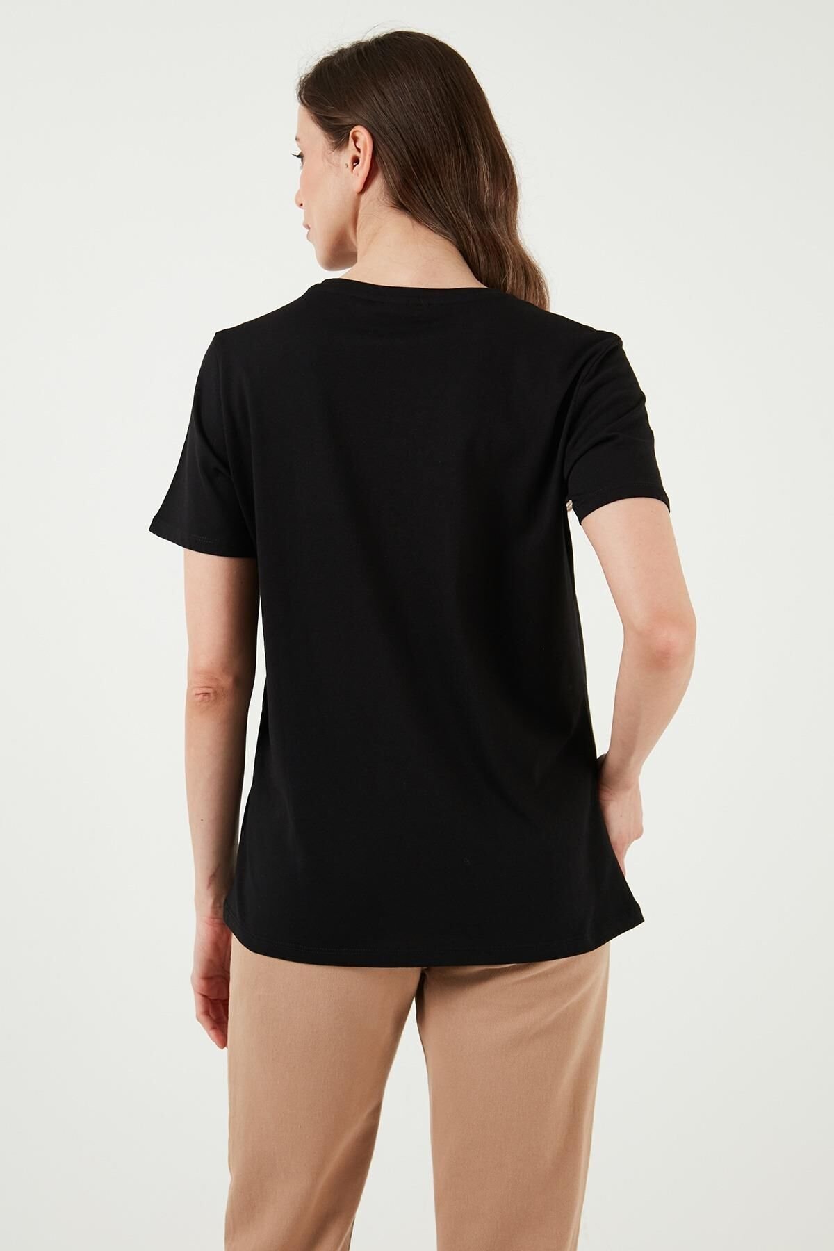 FASHION FRIENDS KADIN BASKILI T-SHİRT 24Y0723K1