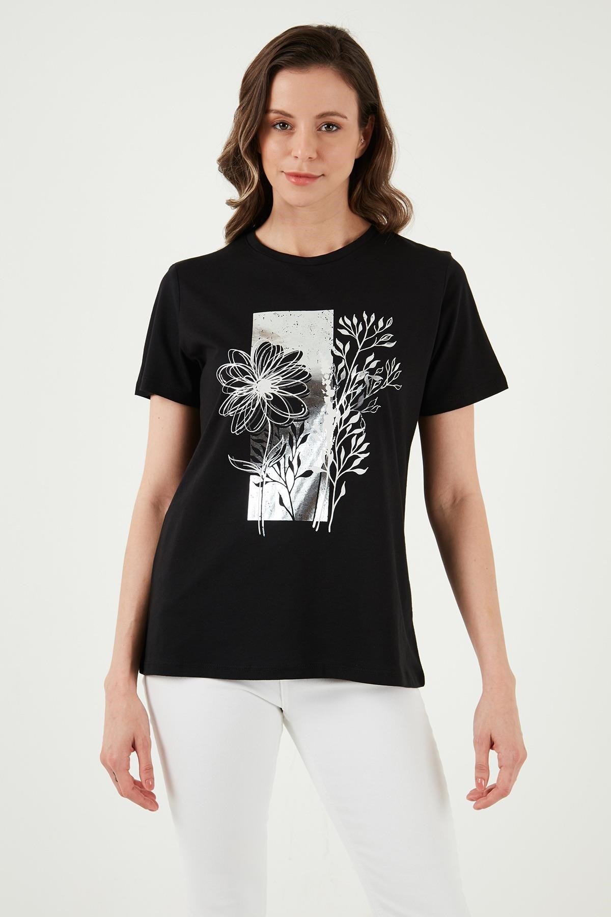 FASHION FRIENDS KADIN BASKILI T-SHİRT 24Y0714K1