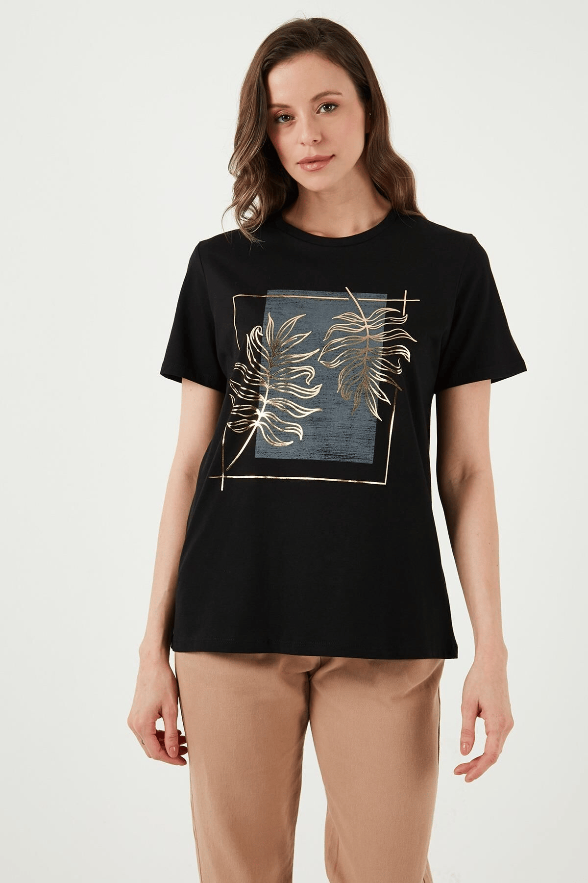 FASHION FRIENDS KADIN BASKILI T-SHİRT 24Y0723K1