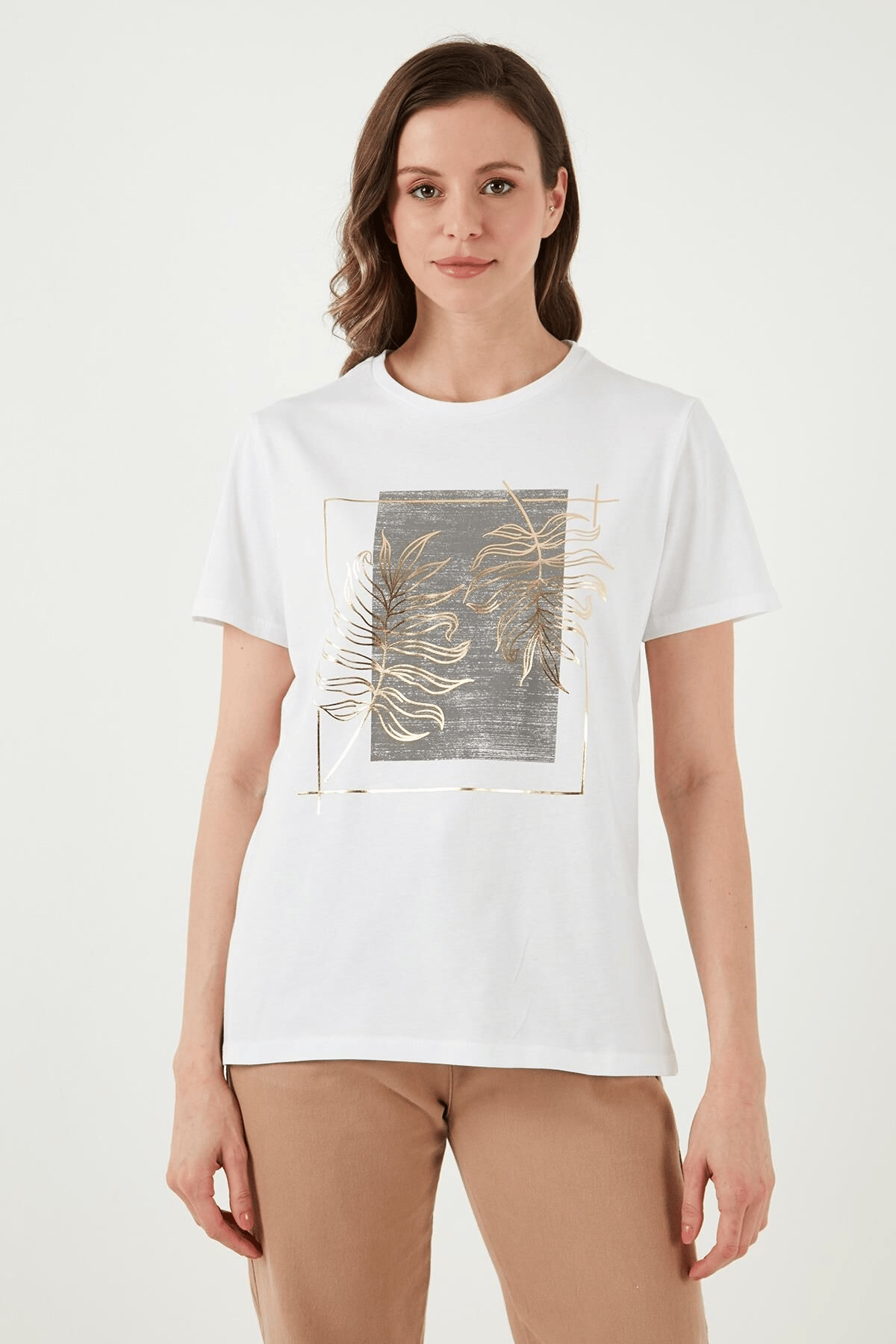 FASHION FRIENDS KADIN BASKILI T-SHİRT 24Y0723K1