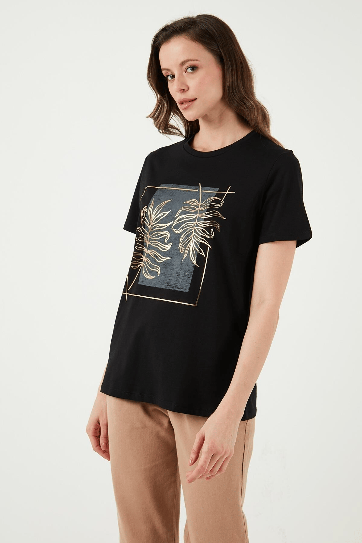 FASHION FRIENDS KADIN BASKILI T-SHİRT 24Y0723K1