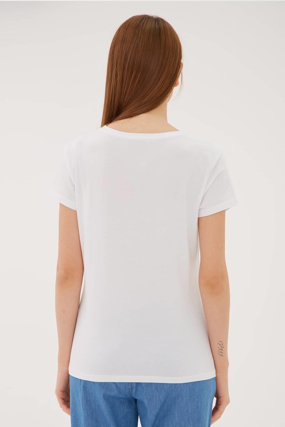 FASHION FRIENDS KADIN BASKILI T-SHİRT 23Y-TST0271K1