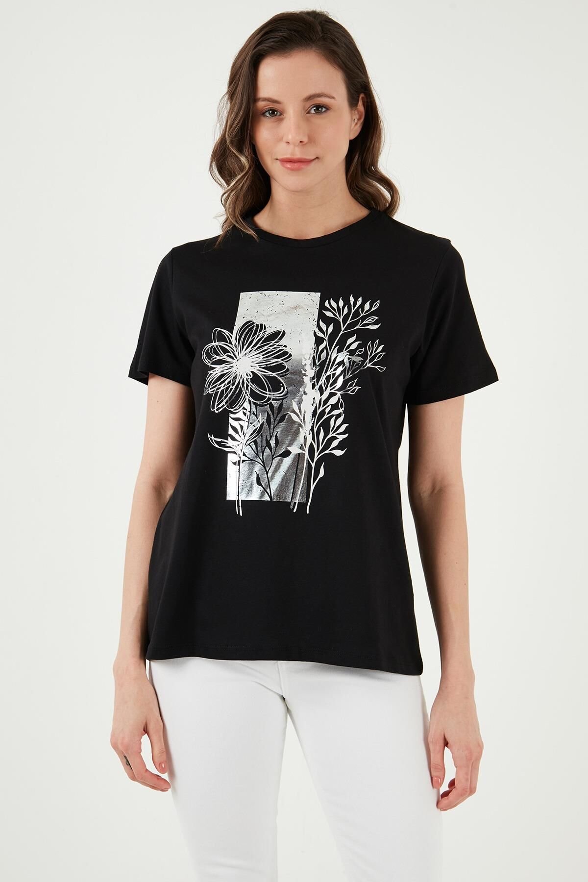 FASHION FRIENDS KADIN BASKILI T-SHİRT 24Y0714K1