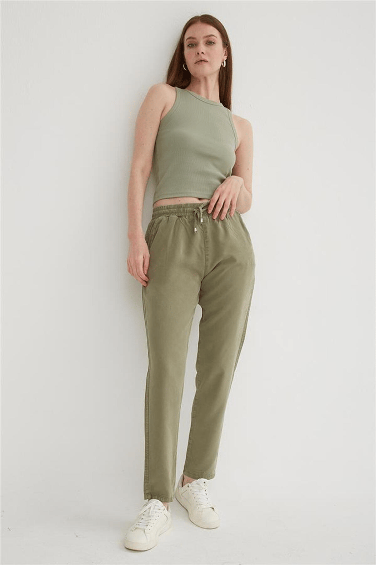 FASHION FRIENDS KADIN BELİ BAĞLAMALI PANTOLON 25Y0477K1
