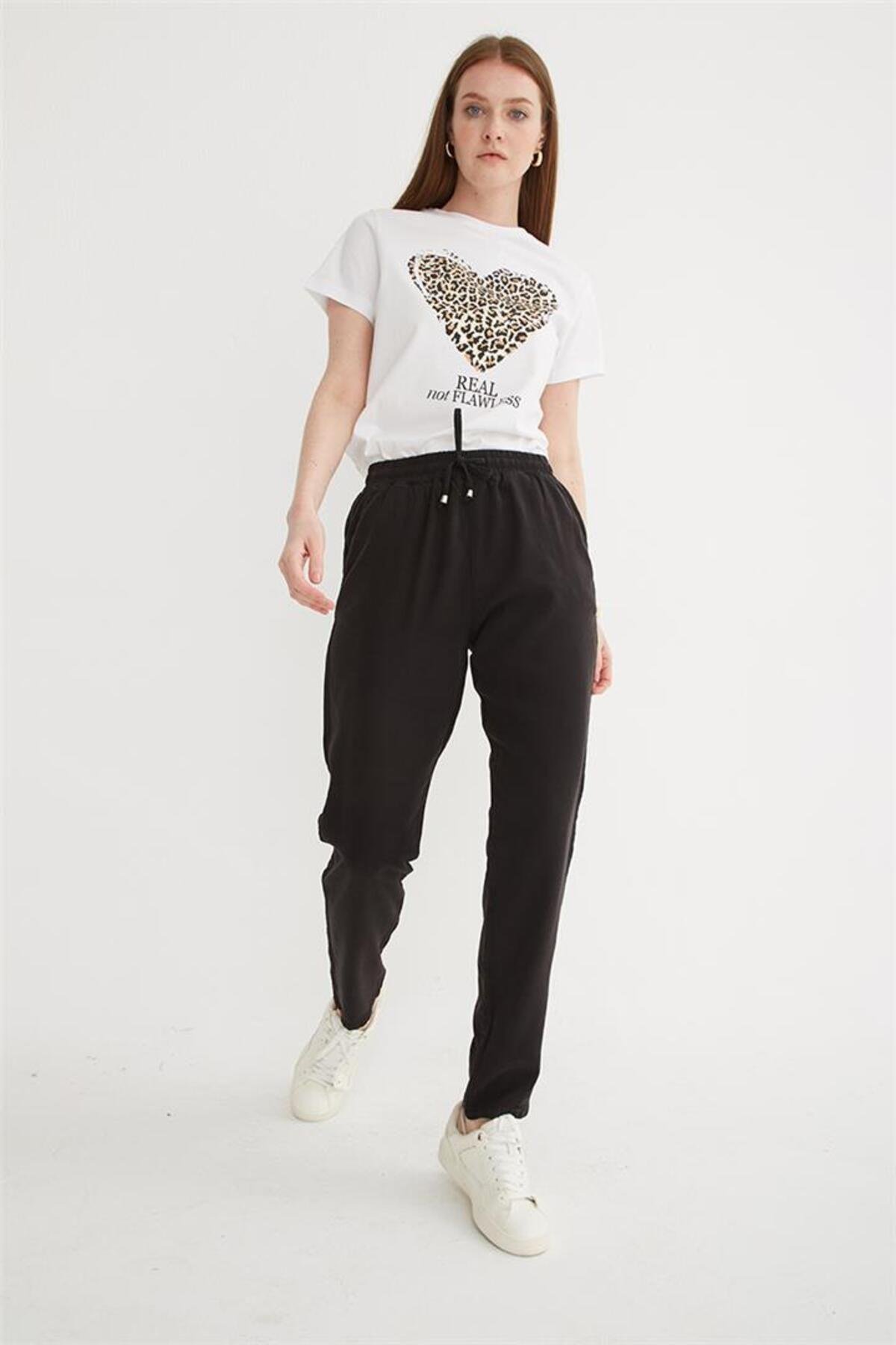 FASHION FRIENDS KADIN BELİ BAĞLAMALI PANTOLON 25Y0477K1
