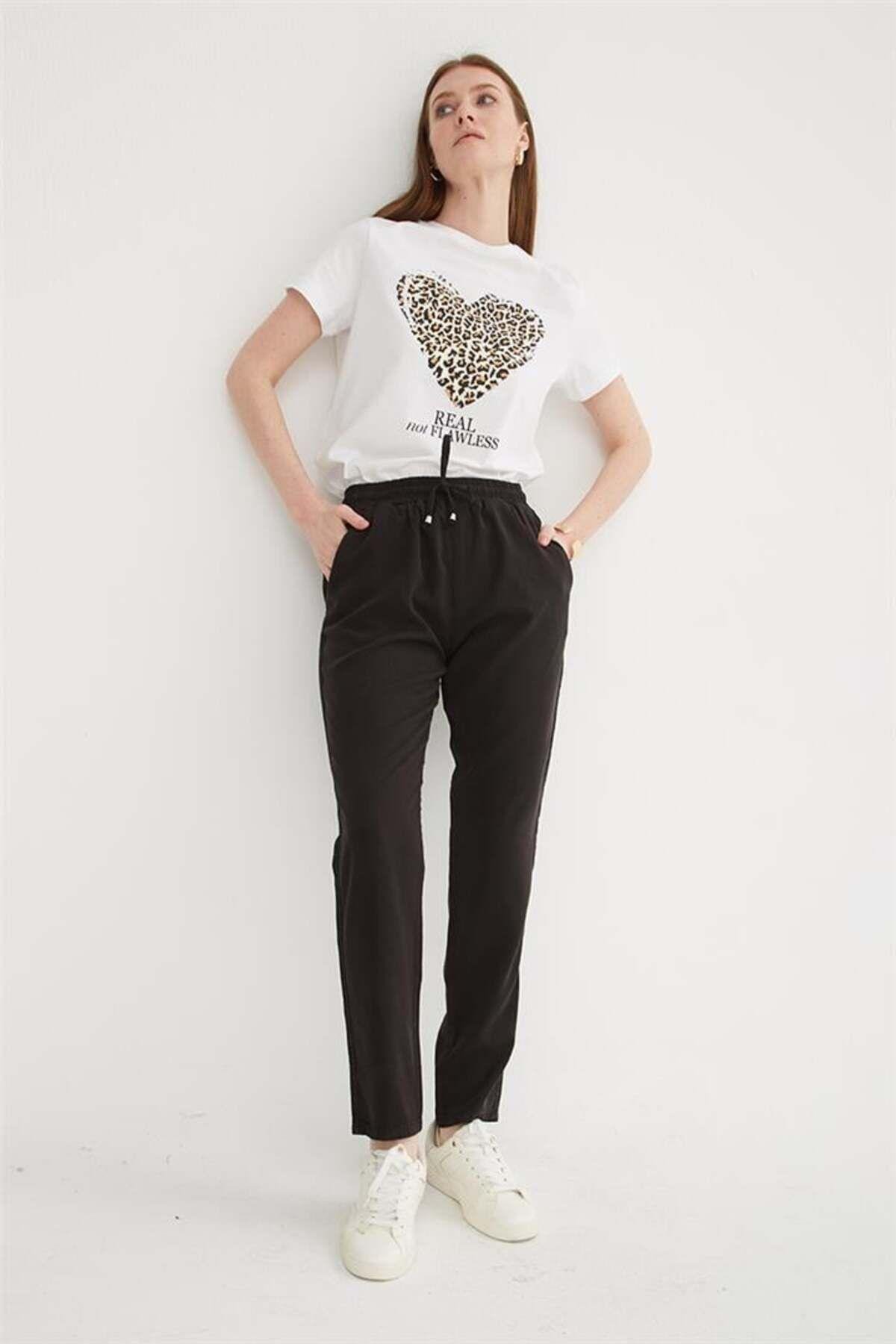 FASHION FRIENDS KADIN BELİ BAĞLAMALI PANTOLON 25Y0477K1