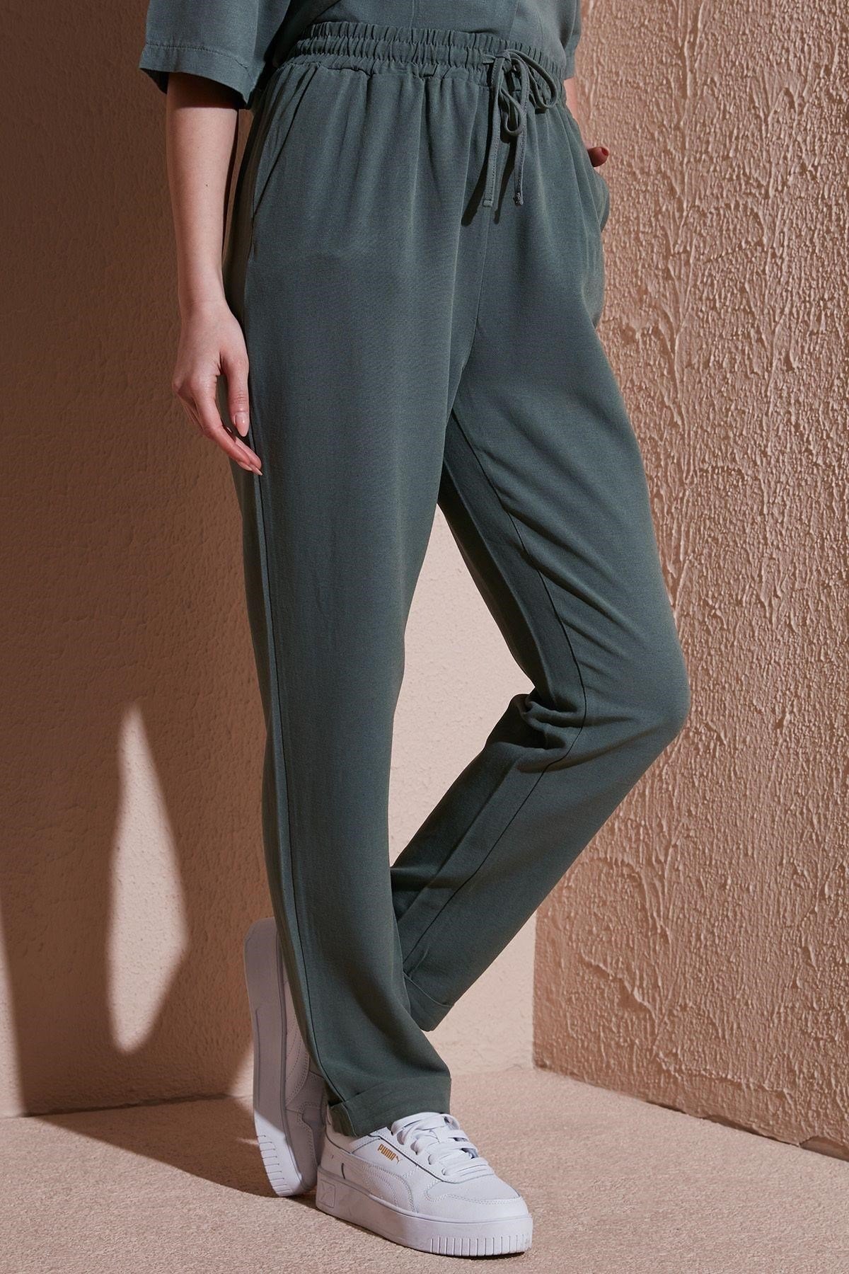 FASHION FRIENDS KADIN BELİ LASTİKLİ PANTOLON 25Y0550K1