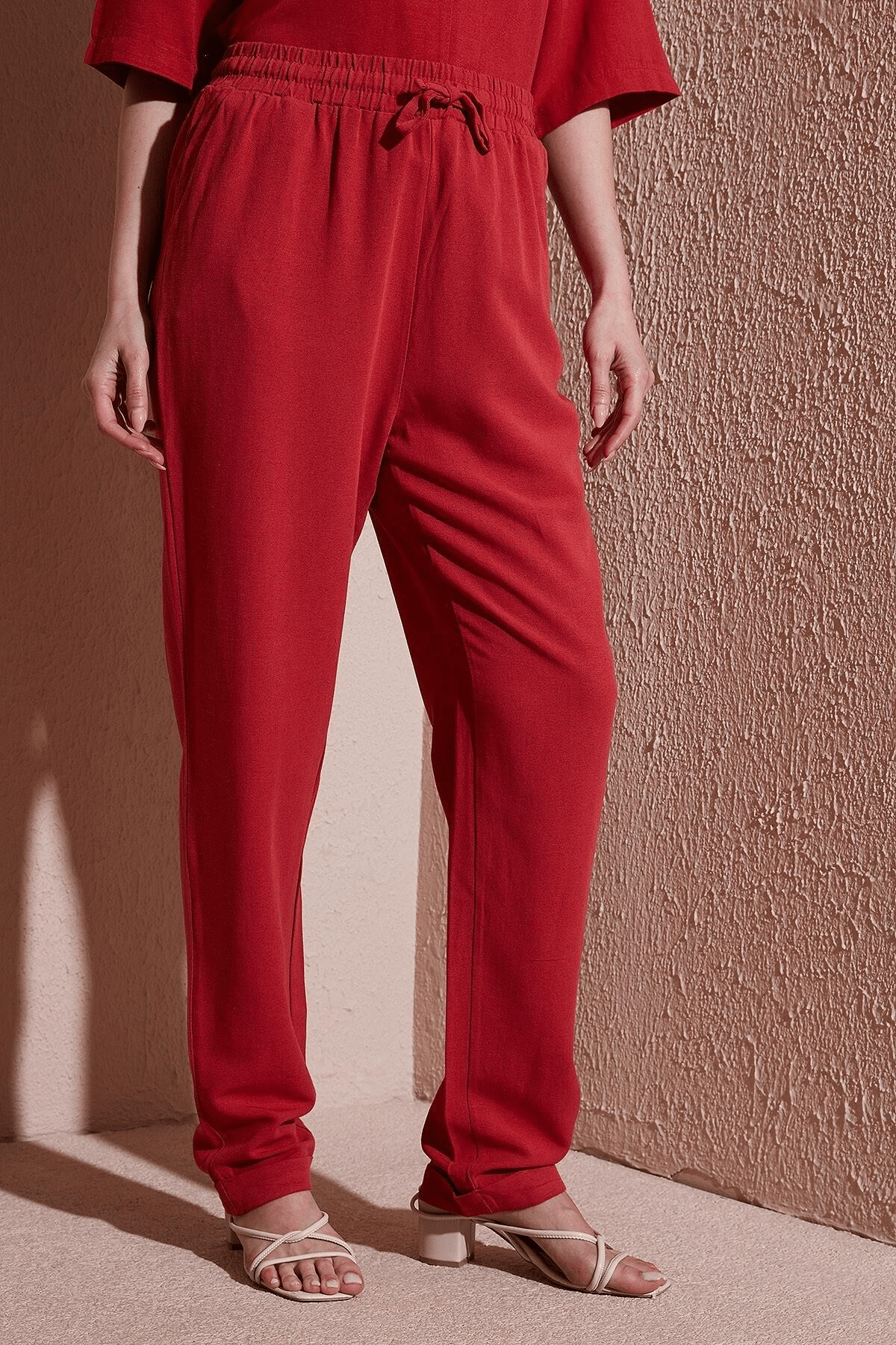 FASHION FRIENDS KADIN BELİ LASTİKLİ PANTOLON 25Y0550K1