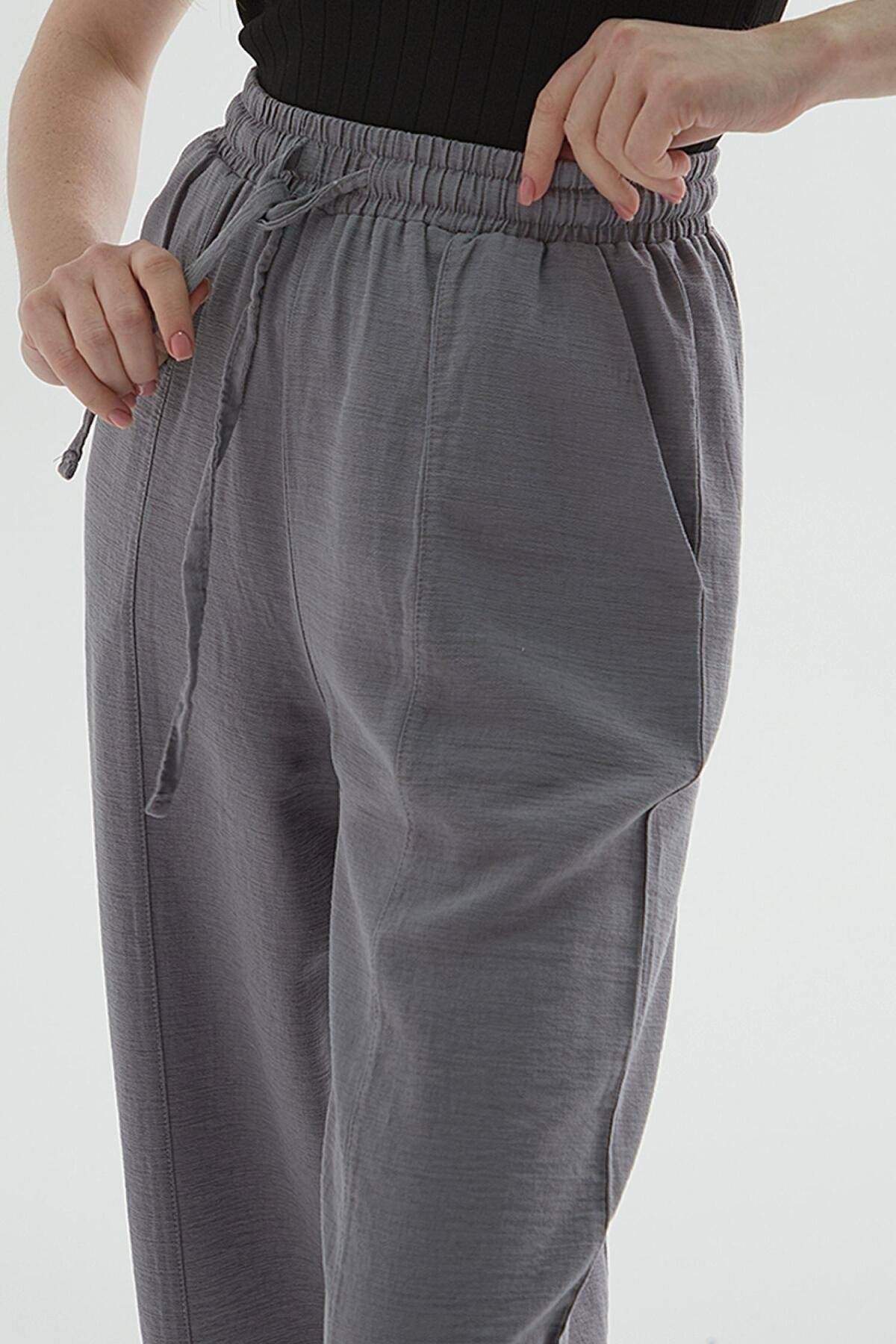 FASHION FRIENDS KADIN BELİ LASTİKLİ PANTOLON 24Y0823K1