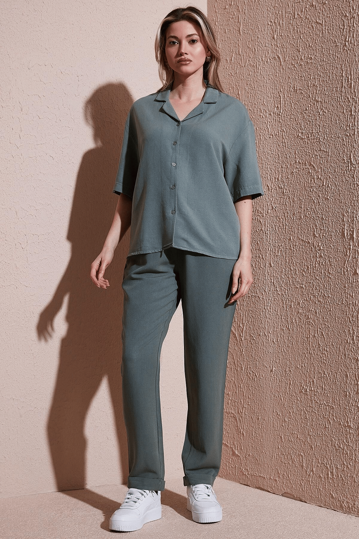 FASHION FRIENDS KADIN BELİ LASTİKLİ PANTOLON 25Y0550K1