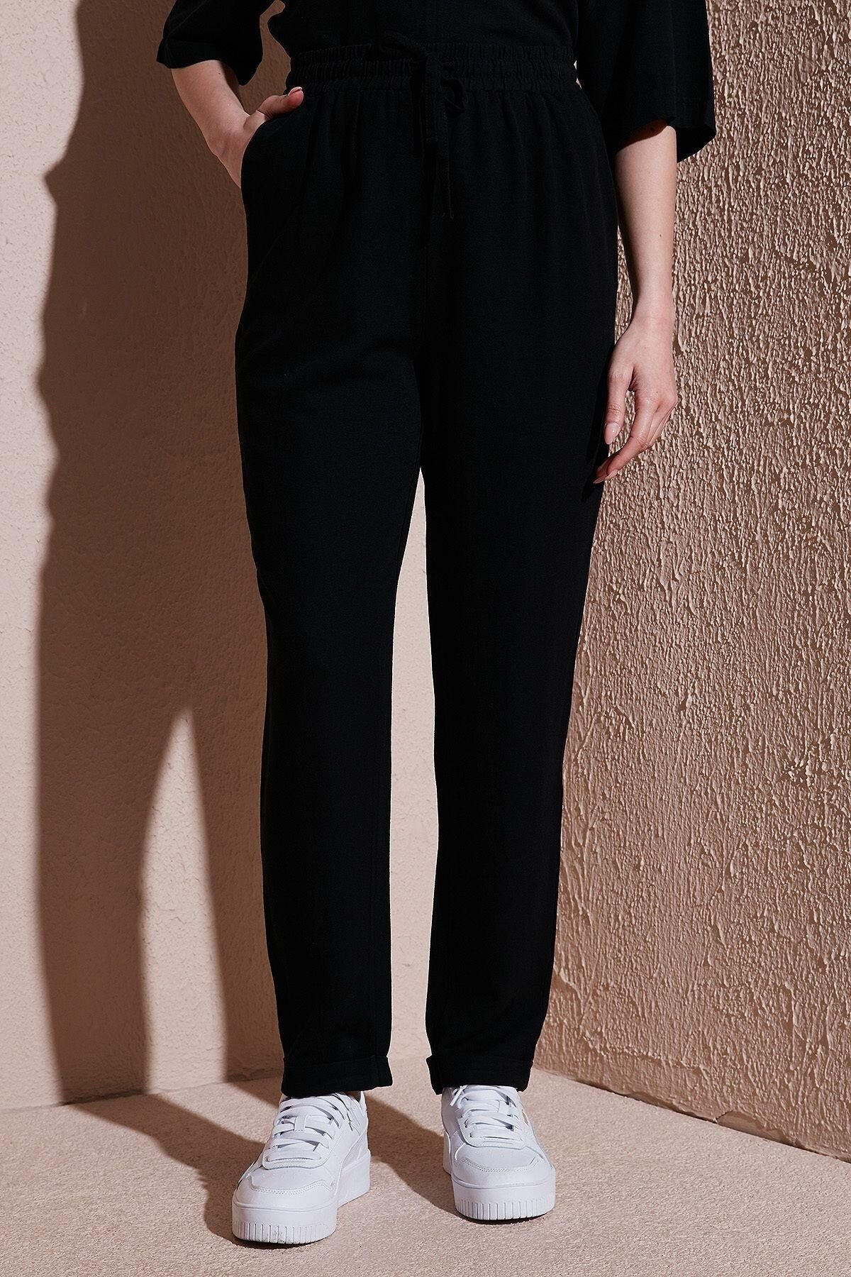 FASHION FRIENDS KADIN BELİ LASTİKLİ PANTOLON 25Y0550K1