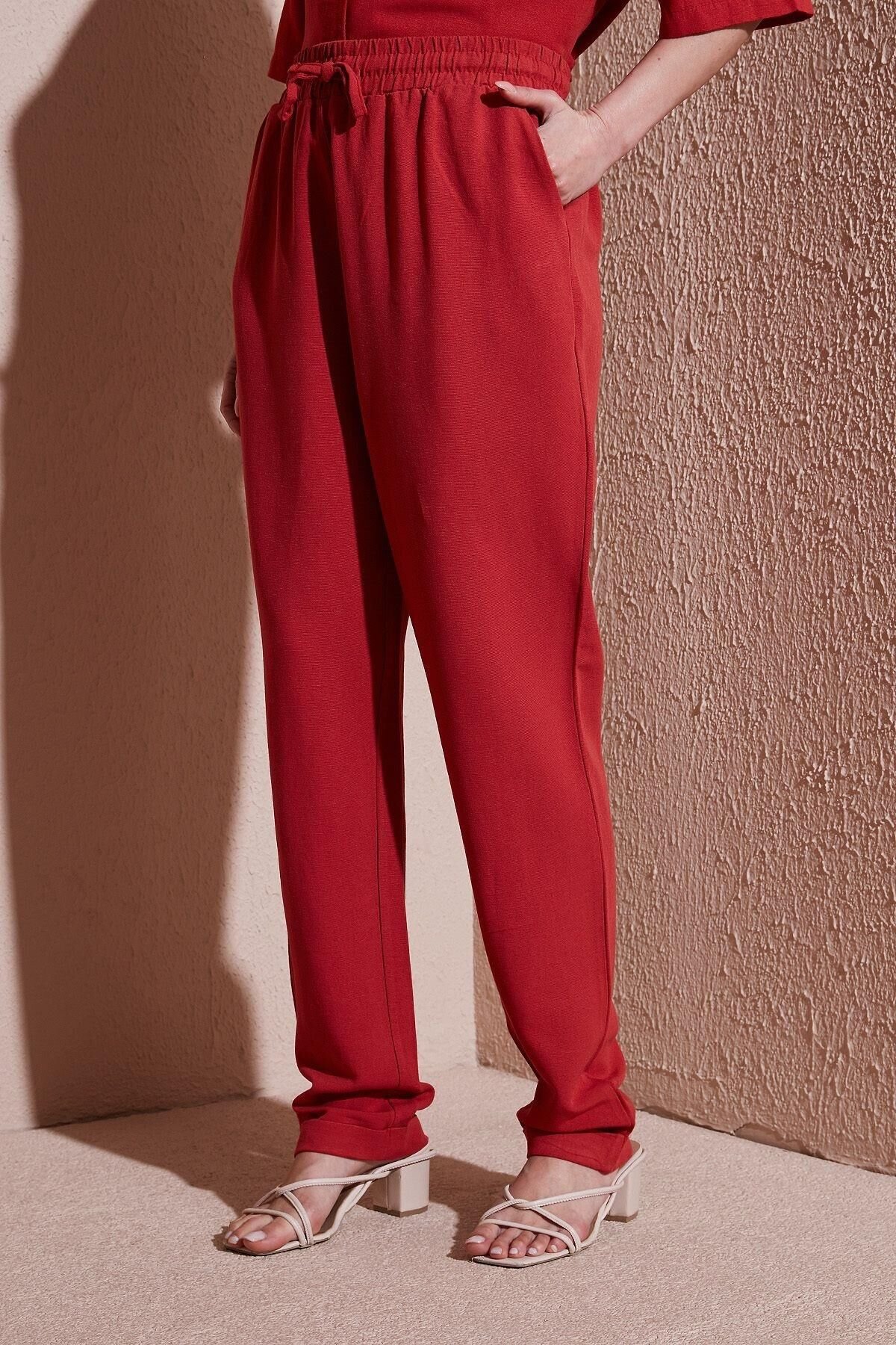 FASHION FRIENDS KADIN BELİ LASTİKLİ PANTOLON 25Y0550K1