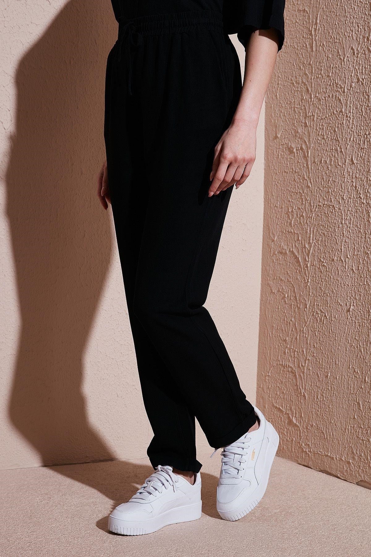 FASHION FRIENDS KADIN BELİ LASTİKLİ PANTOLON 25Y0550K1