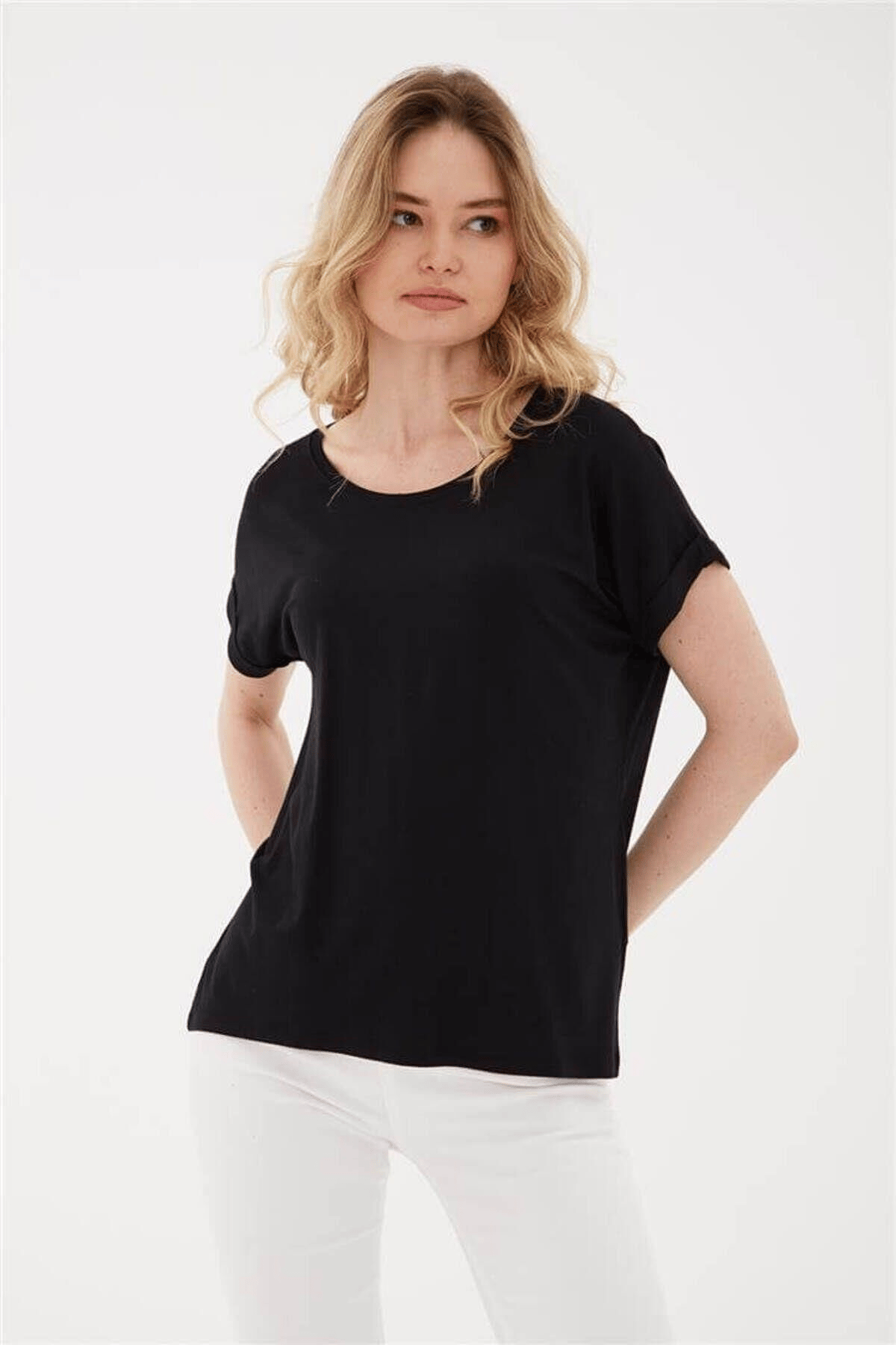 FASHION FRIENDS KADIN BİSİKLET YAKA BLUZ 24Y0194K1
