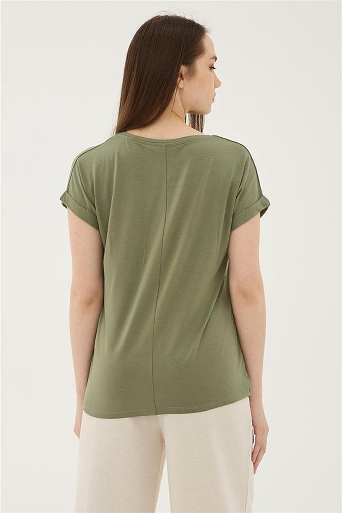 FASHION FRIENDS KADIN BİSİKLET YAKA BLUZ 23Y-BLZ0194K1