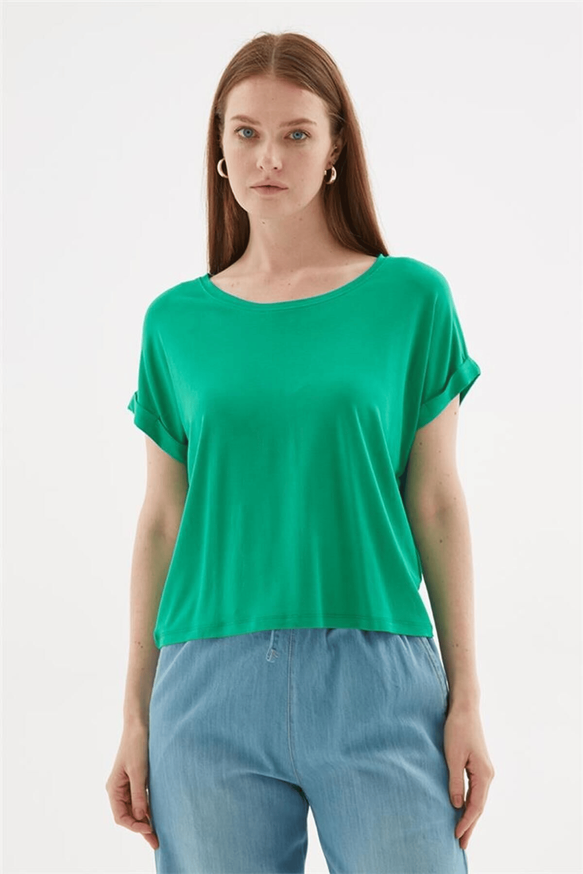 FASHION FRIENDS KADIN BİSİKLET YAKA BLUZ 25Y0519K1