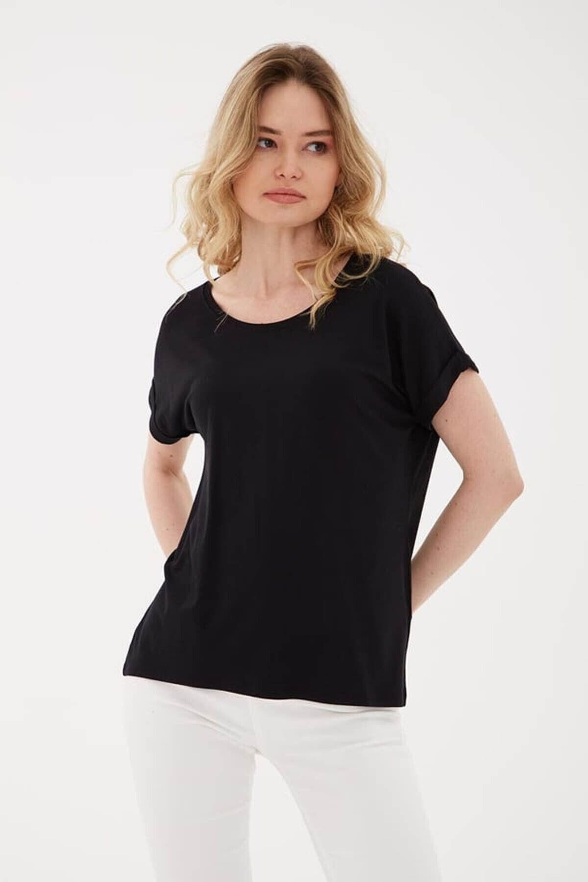 FASHION FRIENDS KADIN BİSİKLET YAKA BLUZ 25Y0194K1
