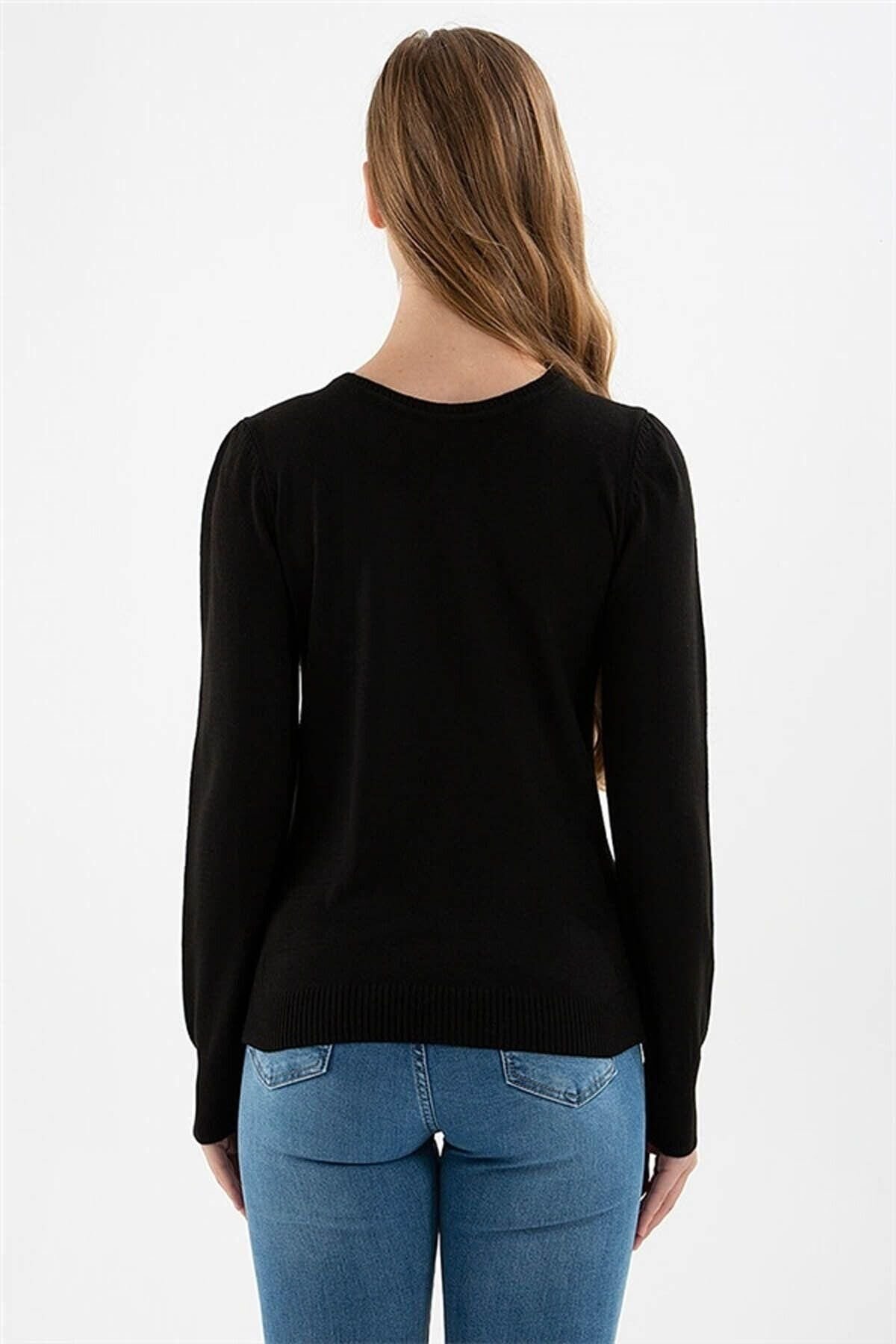 FASHION FRIENDS KADIN BİSİKLET YAKA KAZAK 23K0245K1