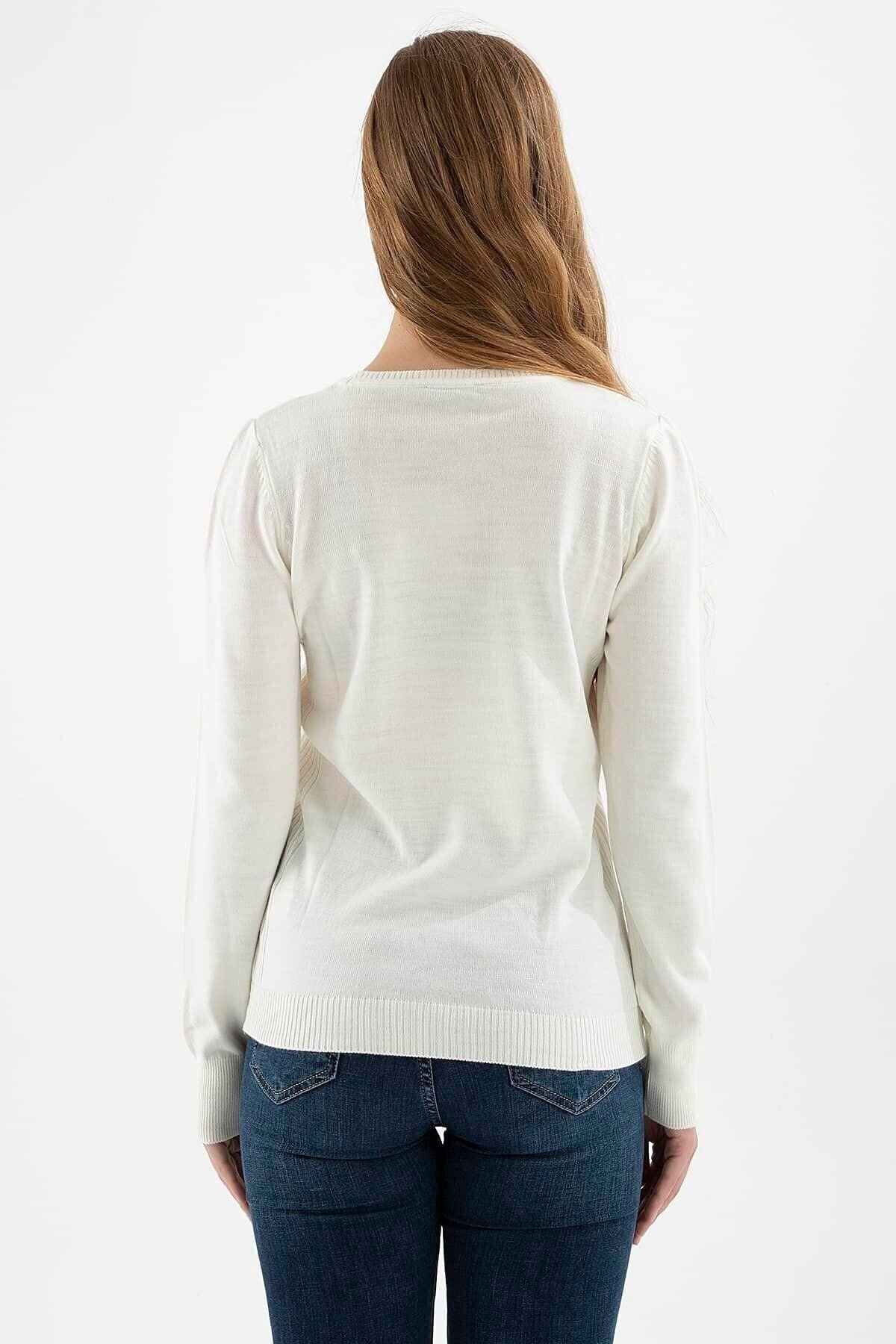 FASHION FRIENDS KADIN BİSİKLET YAKA KAZAK 24K0245K1