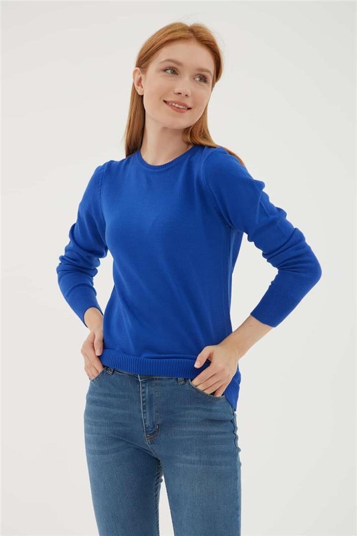 FASHION FRIENDS KADIN BİSİKLET YAKA KAZAK 23K0245K1