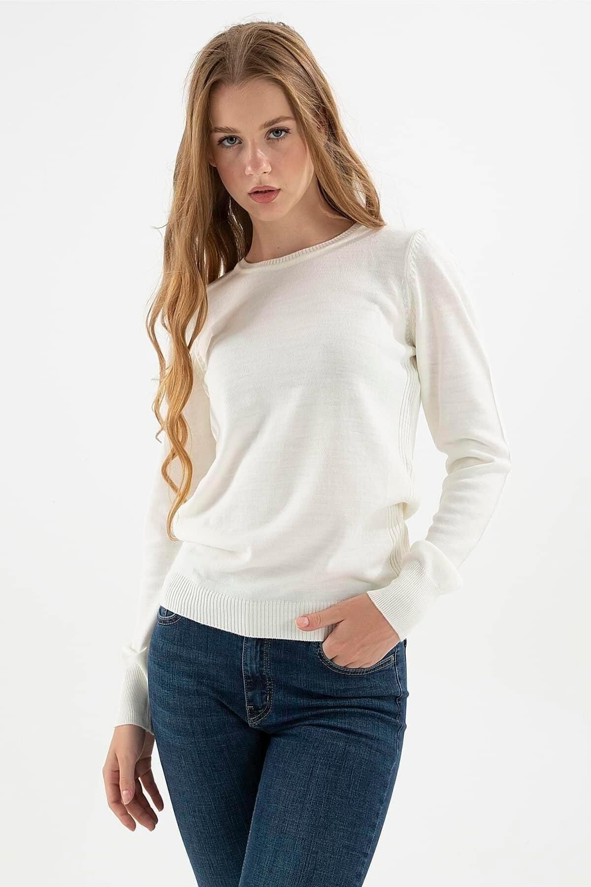 FASHION FRIENDS KADIN BİSİKLET YAKA KAZAK 24K0245K1