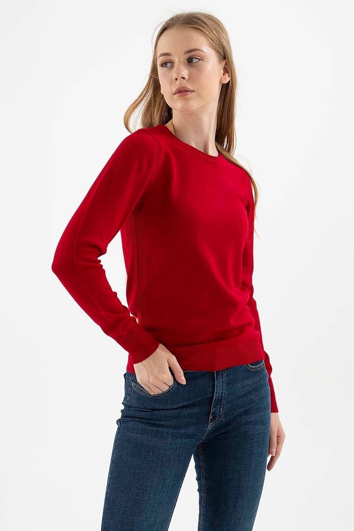 FASHION FRIENDS KADIN BİSİKLET YAKA KAZAK 24K0245K1