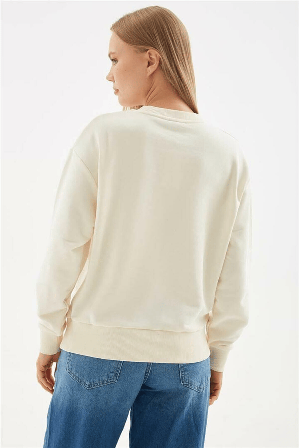 FASHION FRIENDS KADIN BİSİKLET YAKA SWEAT 24K0079K1