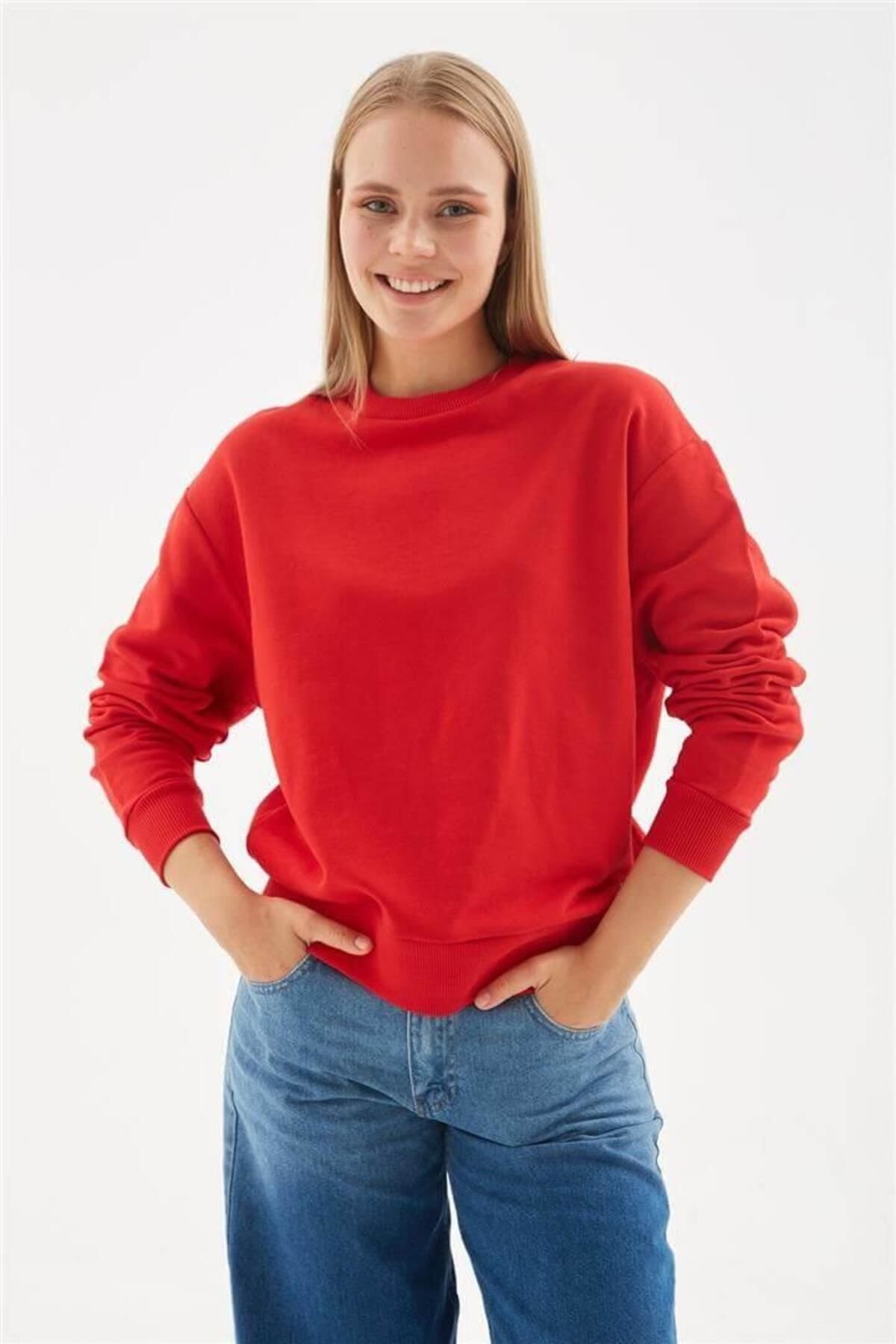 FASHION FRIENDS KADIN BİSİKLET YAKA SWEAT 24K0079K1