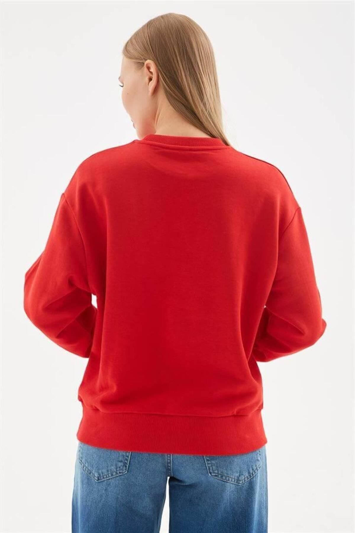 FASHION FRIENDS KADIN BİSİKLET YAKA SWEAT 24K0079K1