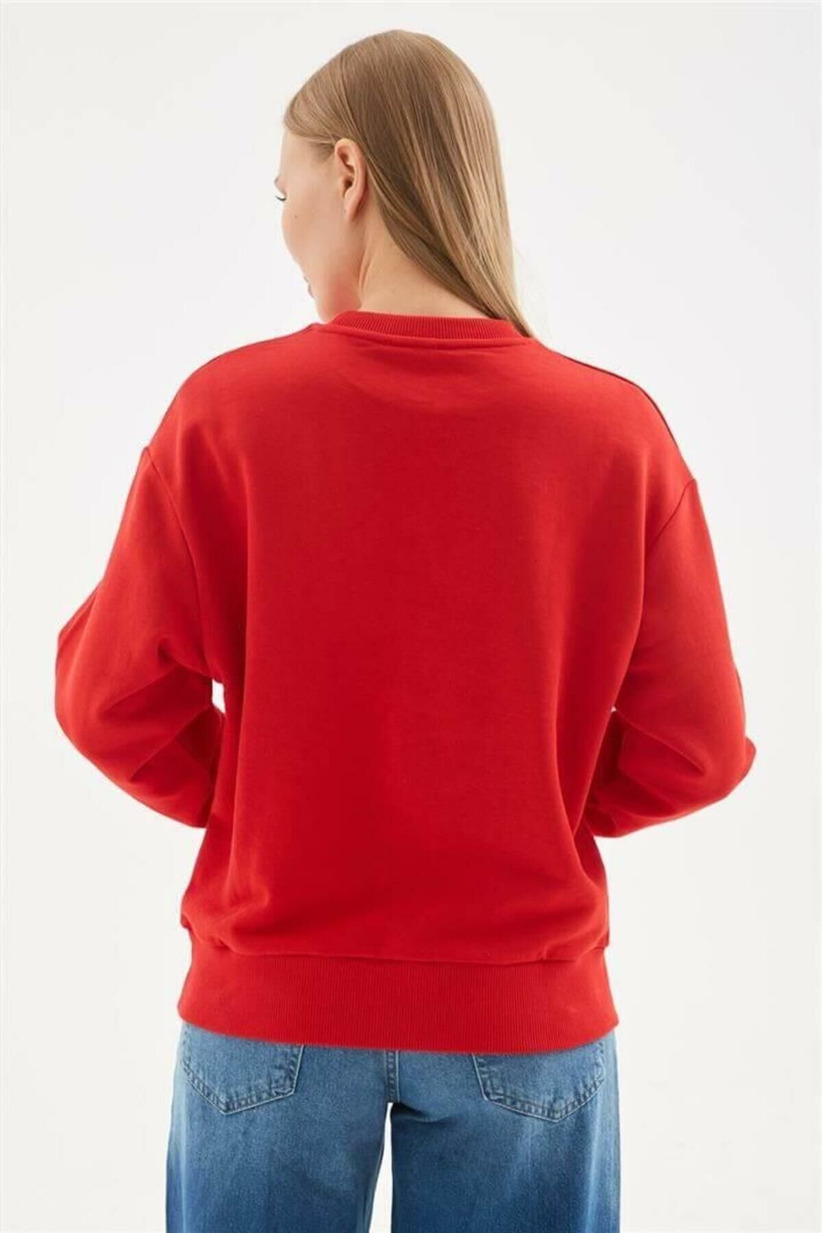 FASHION FRIENDS KADIN BİSİKLET YAKA SWEAT 24K0079K1