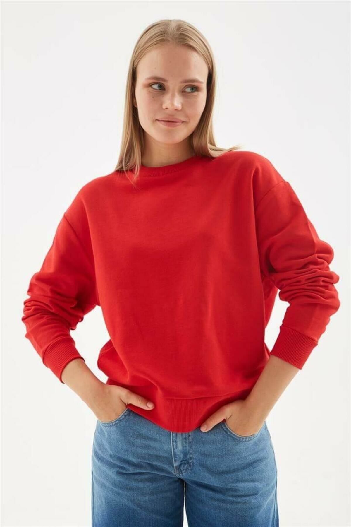 FASHION FRIENDS KADIN BİSİKLET YAKA SWEAT 24K0079K1