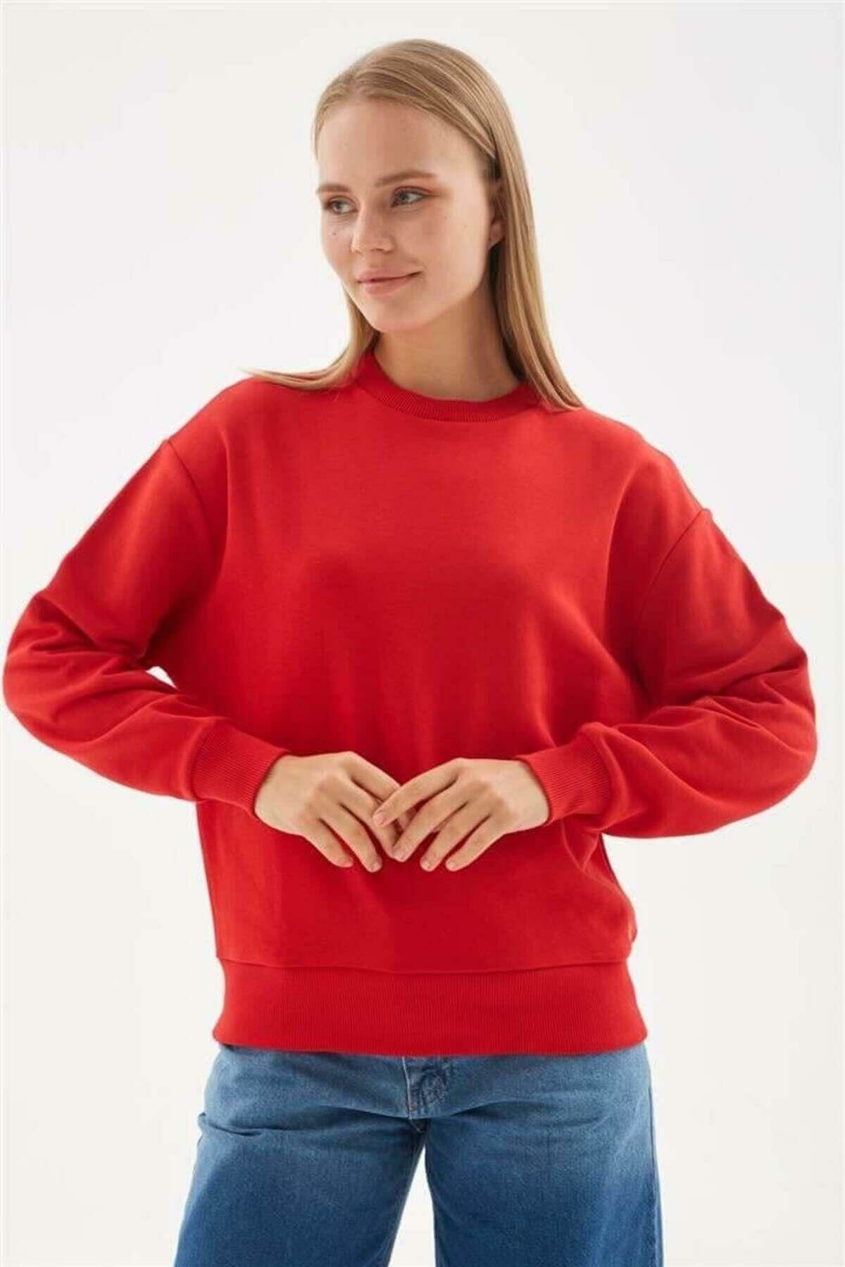 FASHION FRIENDS KADIN BİSİKLET YAKA SWEAT 24K0079K1