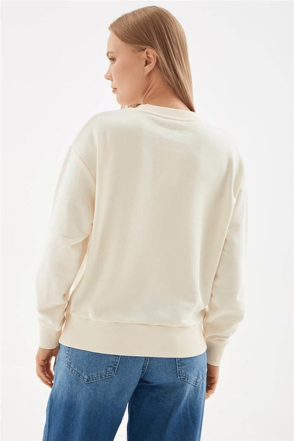 FASHION FRIENDS KADIN BİSİKLET YAKA SWEAT 24K0079K1